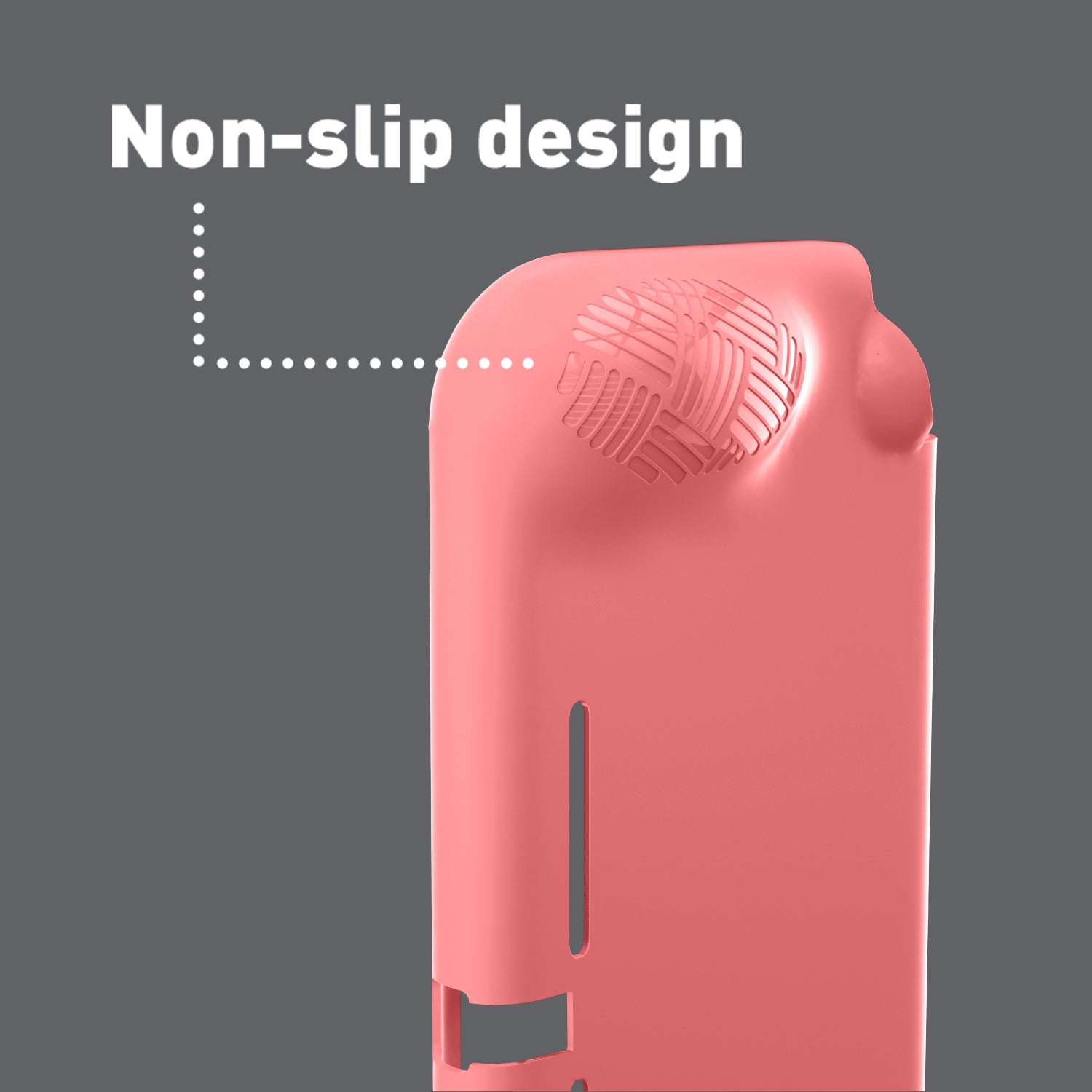 Grip Case for Nintendo Switch lite, Protective Cover Case Compatible with Switch lite - Coral - ECHZOVE