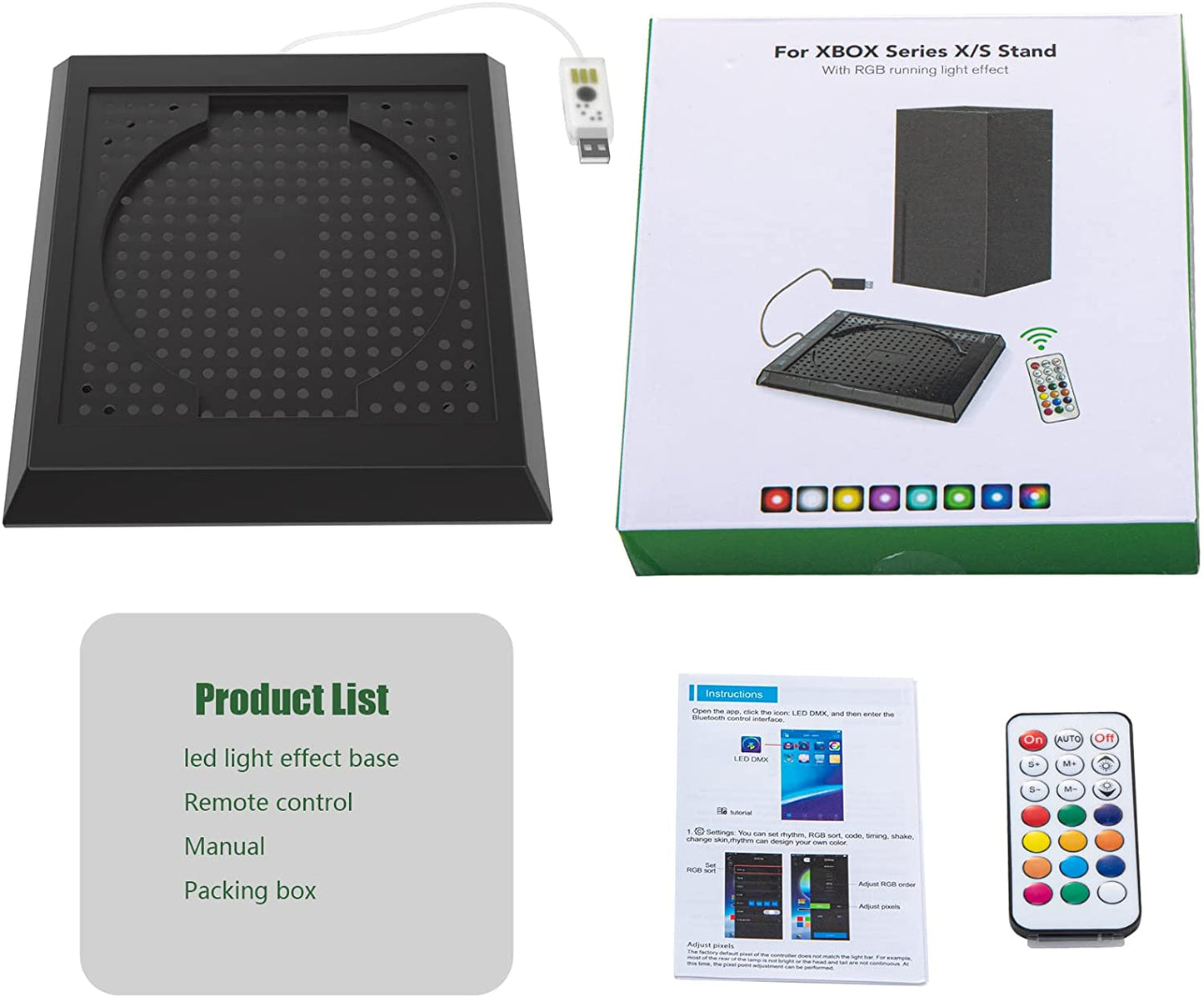 Xbox Series X Led Stand, Xbox Series X LED Lights, LED Lights Stand Compatible with Xbox Series S