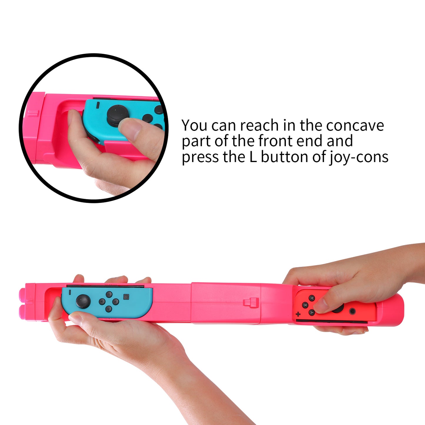 HEATFUN Game Gun Controller Compatible with Nintendo Switch Shooting Games Wolfenstein 2: The New Colossus, Big Buck Hunter Arcade - Nintendo Switch and Other Shooting Games - Pink (1 Pack) - ECHZOVE