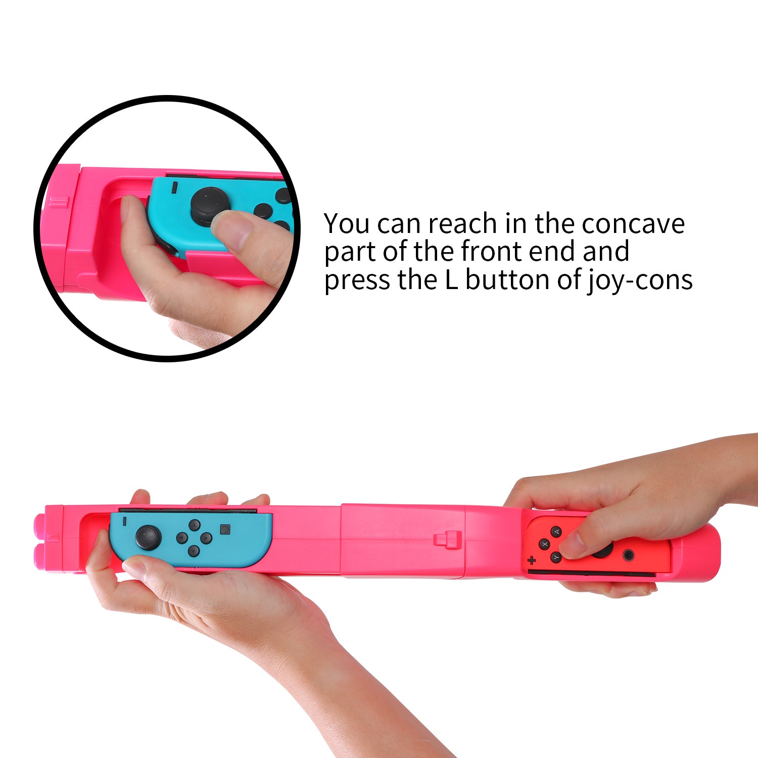 HEATFUN Game Gun Controller Compatible with Nintendo Switch Shooting Games Wolfenstein 2: The New Colossus, Big Buck Hunter Arcade - Nintendo Switch and Other Shooting Games - Pink (1 Pack) - ECHZOVE