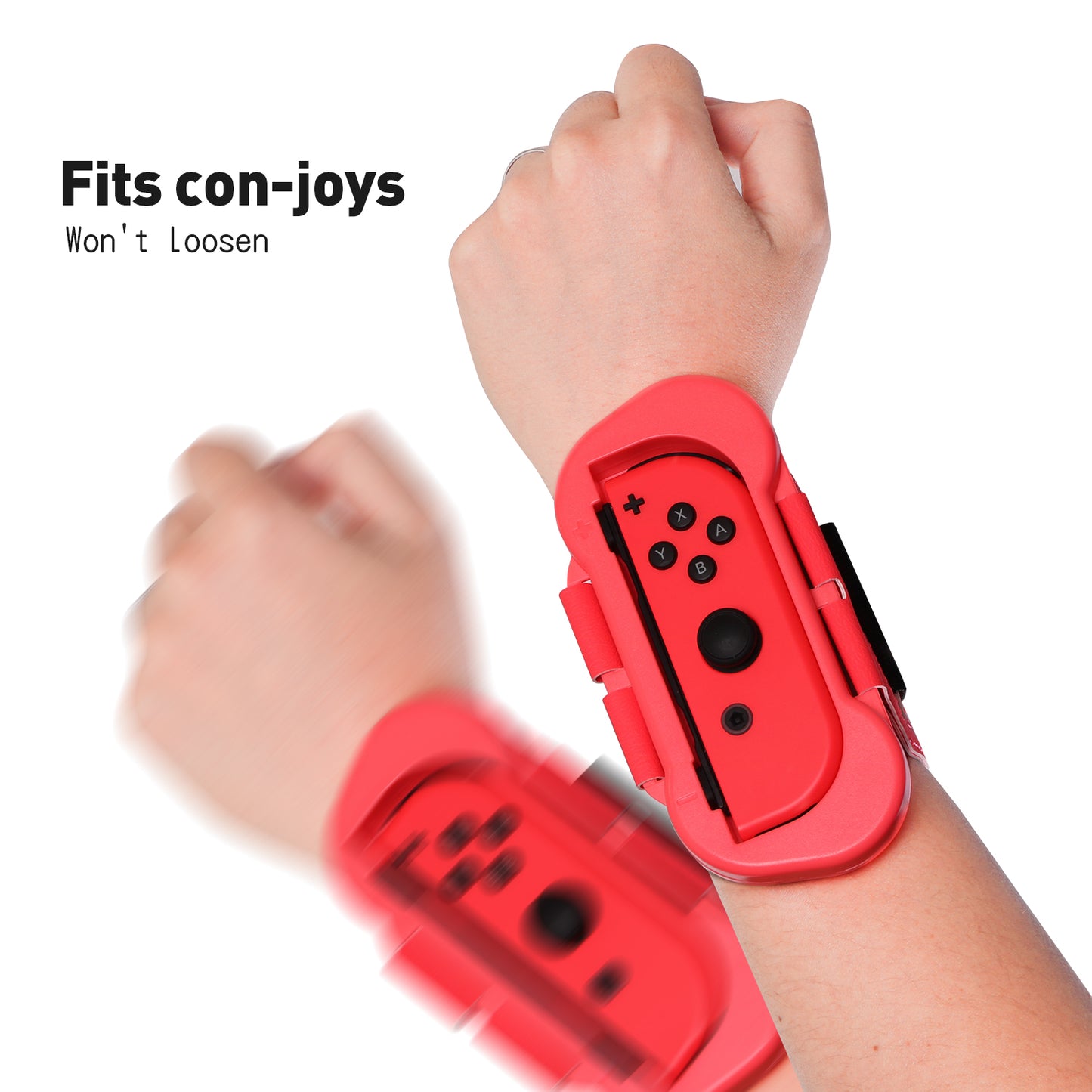 Wrist Band for Just Dance 2020 - Nintendo Switch Standard Edition - 2 Packs (Fit for 4.72-7.5 inches Wrist Circumference) - Blue and Red - ECHZOVE