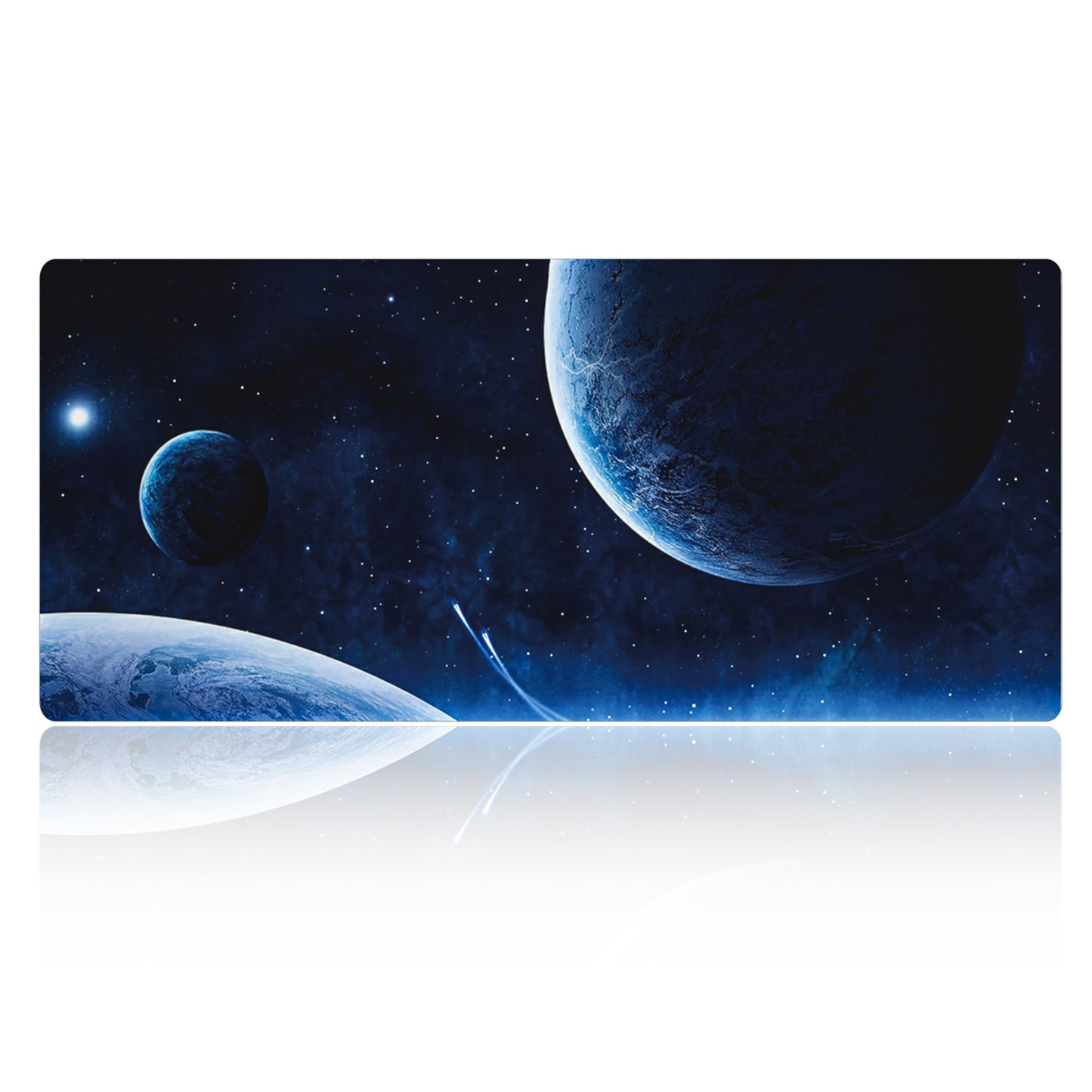 Mouse Pad Large, Large Gaming Mouse Pad Earth, Non-Slip Base, Water Resist Keyboard Pad, Desk Mat for Gamer, Office & Home - 35.5 x 15.75 inches - ECHZOVE