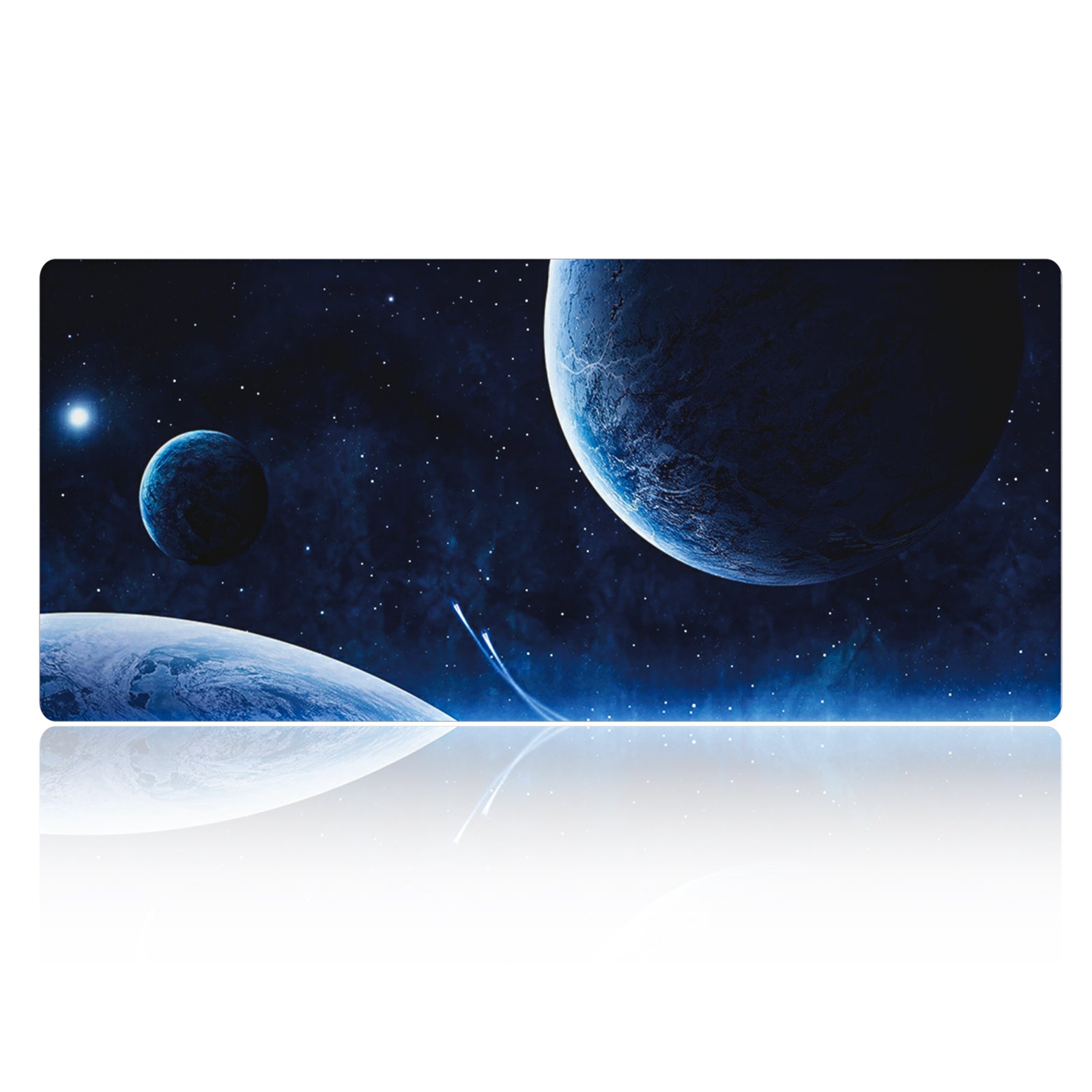 Mouse Pad Large, Large Gaming Mouse Pad Earth, Non-Slip Base, Water Resist Keyboard Pad, Desk Mat for Gamer, Office & Home - 35.5 x 15.75 inches - ECHZOVE