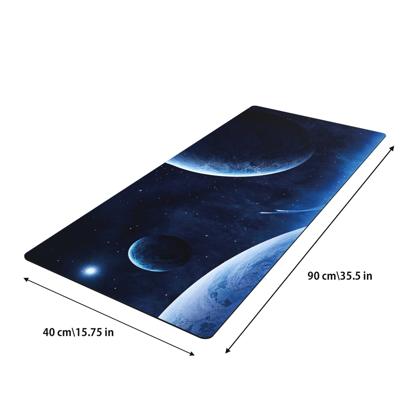 Mouse Pad Large, Large Gaming Mouse Pad Earth, Non-Slip Base, Water Resist Keyboard Pad, Desk Mat for Gamer, Office & Home - 35.5 x 15.75 inches - ECHZOVE