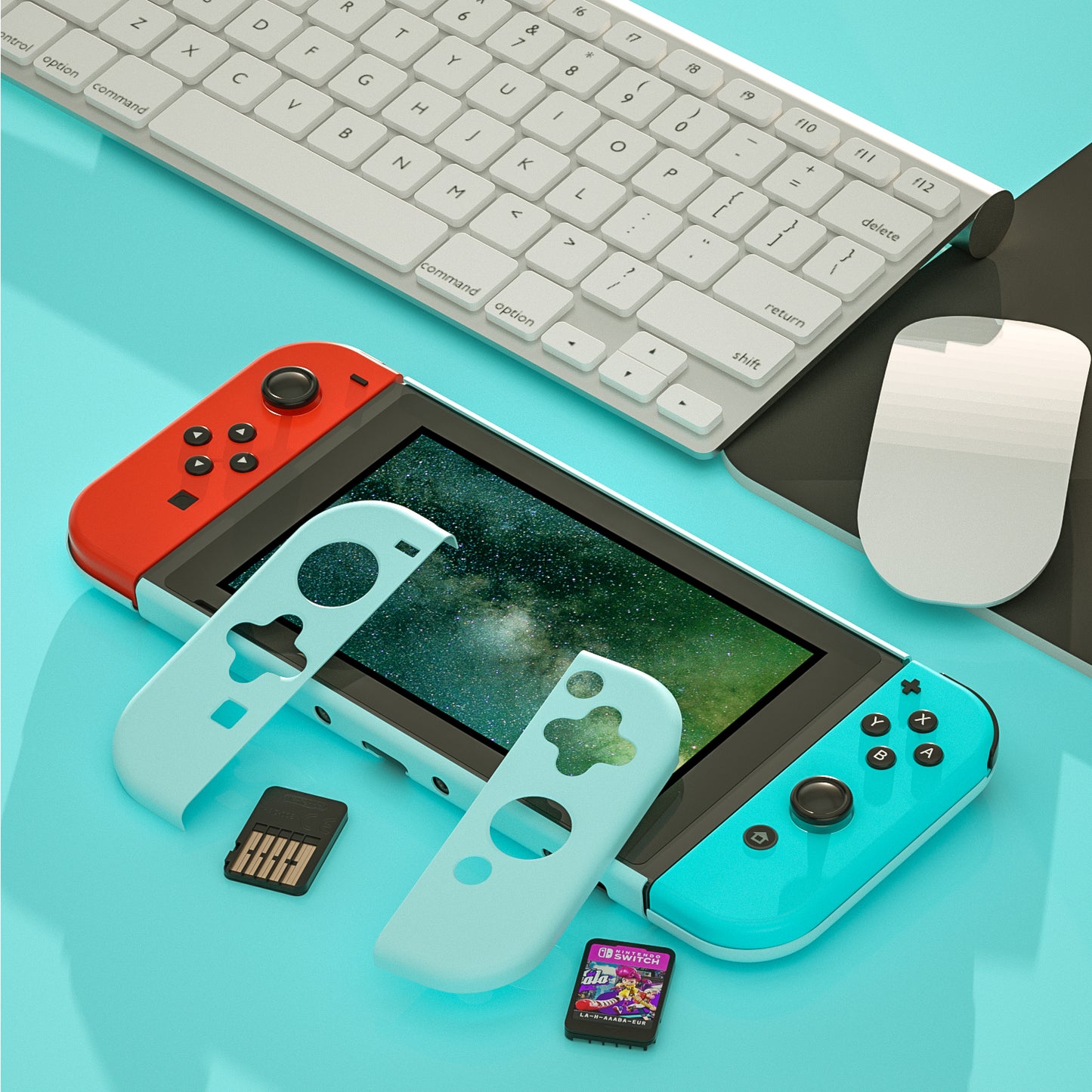 Dockable Case for Nintendo Switch, Hard Case for Nintendo Switch - Blue - ECHZOVE