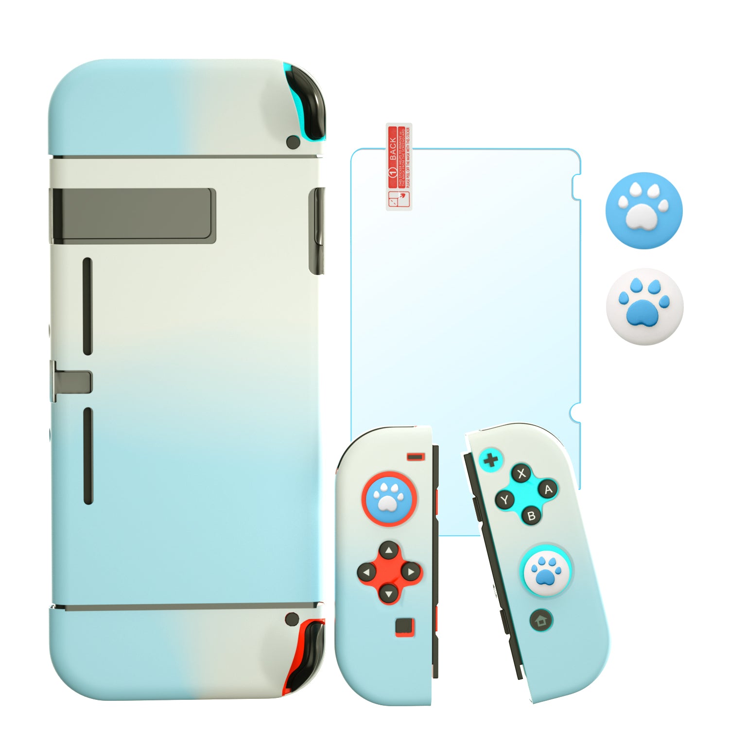 Hard Cover Case for Nintendo Switch, Protective Case for Nintendo Switch with Screen Protector and Thumb Grips - ECHZOVE