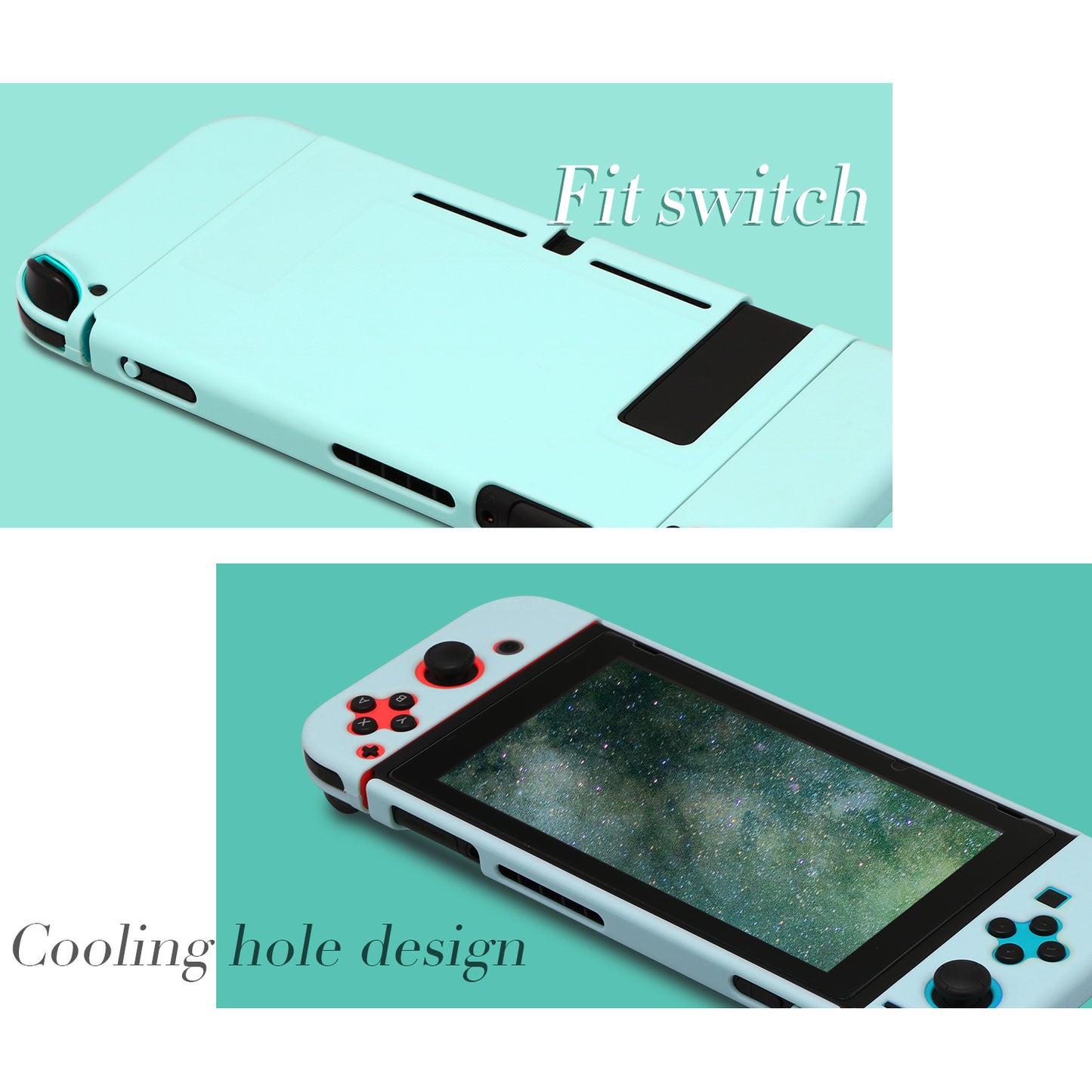 Dockable Case for Nintendo Switch, Hard Case for Nintendo Switch - Blue - ECHZOVE