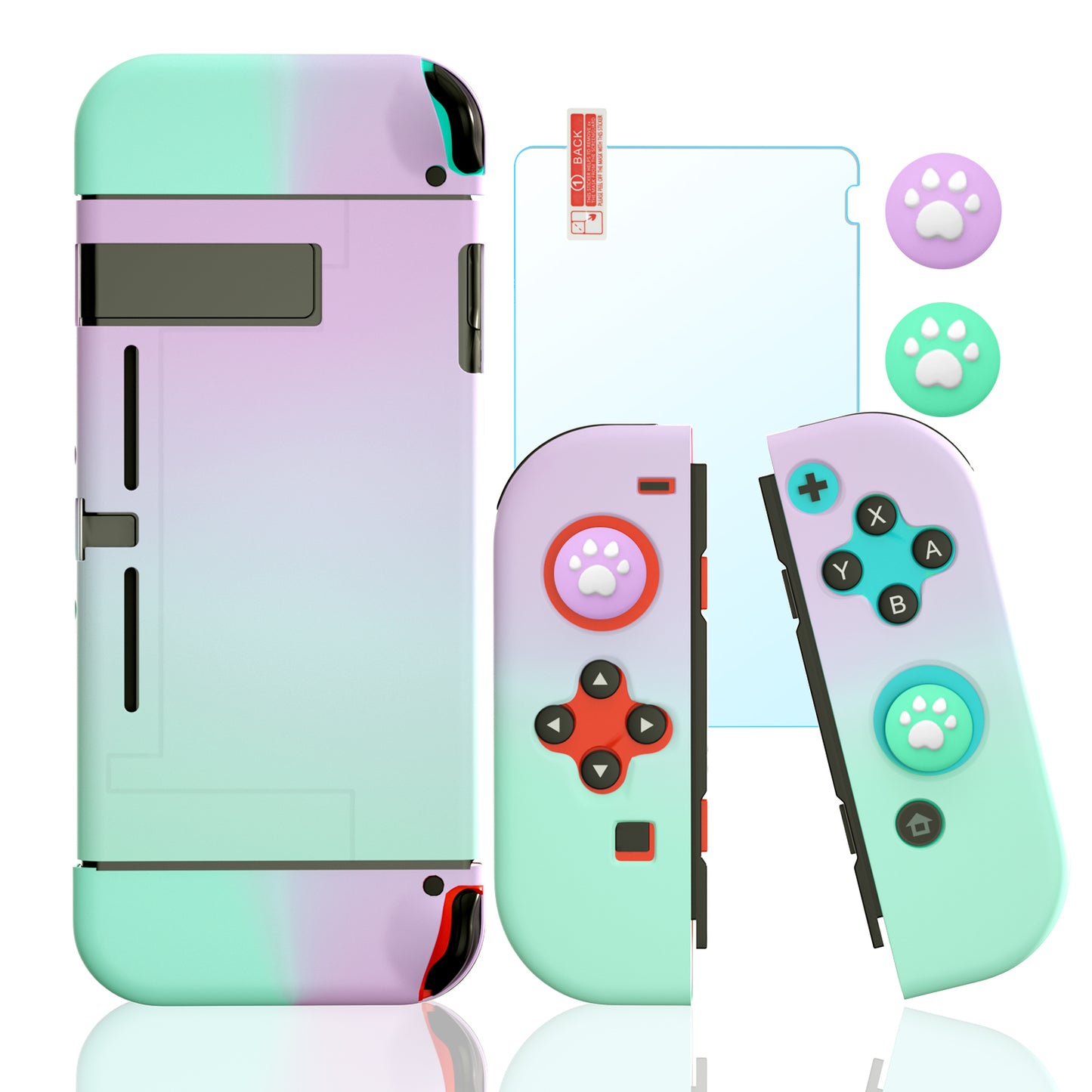 Hard Cover Case for Nintendo Switch, Protective Case for Nintendo Switch with Screen Protector and Thumb Grips - ECHZOVE