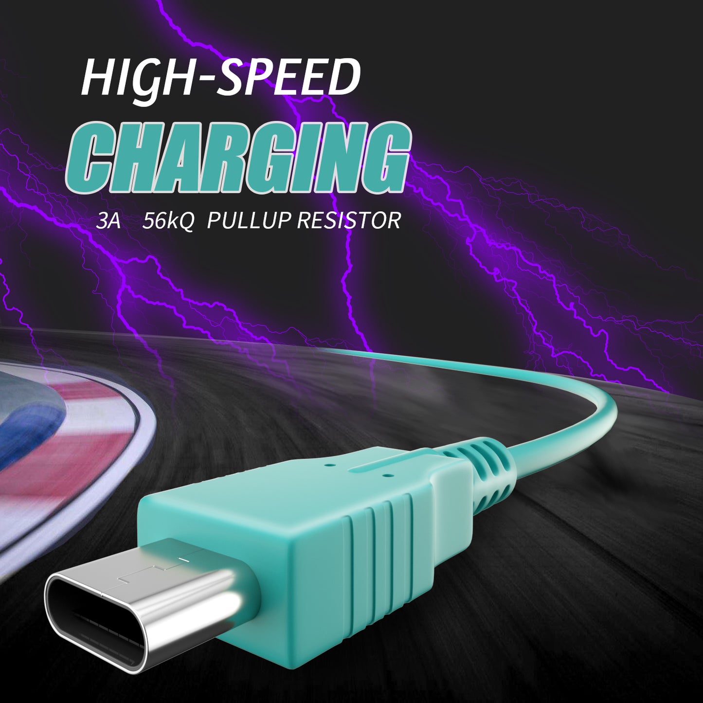 USB C Charger for Nintendo Switch, Fast Charging Cable for Nintendo Switch, MacBook, Pixel C, LG Nexus 5X G5, Nexus 6P/P9 Plus, One Plus 2, Sony XZ and More - Turquoise (4.92ft) (Animal Crossing New Horizons Theme) - ECHZOVE