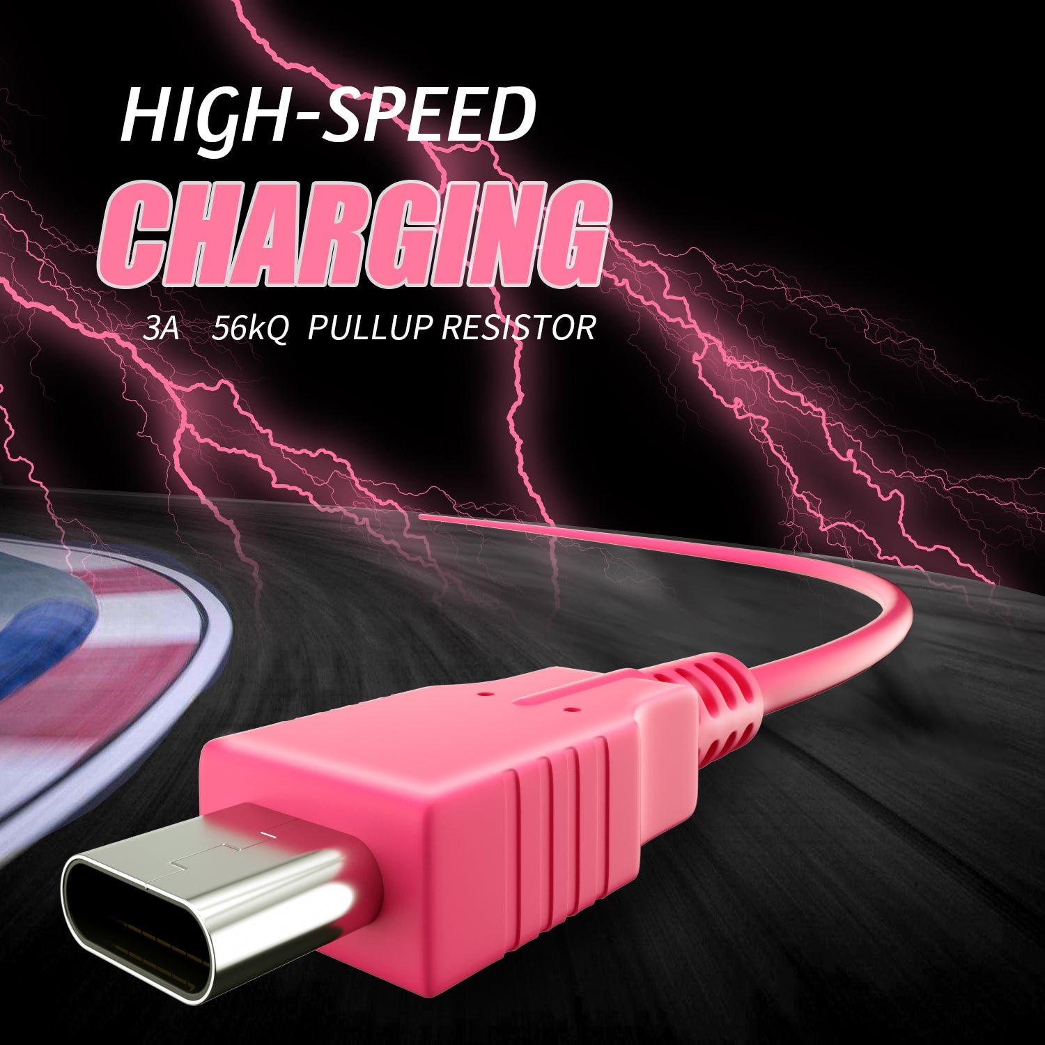 USB C Charger for Nintendo Switch, Fast Charging Cable for Nintendo Switch, MacBook, Pixel C, LG Nexus 5X G5, Nexus 6P/P9 Plus, One Plus 2, Sony XZ and More - Pink (4.92ft) - ECHZOVE