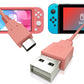 USB C Charger for Nintendo Switch, Fast Charging Cable for Nintendo Switch, MacBook, Pixel C, LG Nexus 5X G5, Nexus 6P/P9 Plus, One Plus 2, Sony XZ and More - Turquoise (4.92ft) (Animal Crossing New Horizons Theme) - ECHZOVE