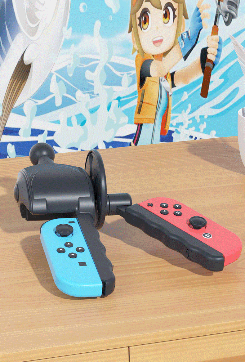 Switch Fishing Rod Compatible with Nintendo Switch Joy Con, Switch Fishing Accessories for Nintendo Switch Fishing Games