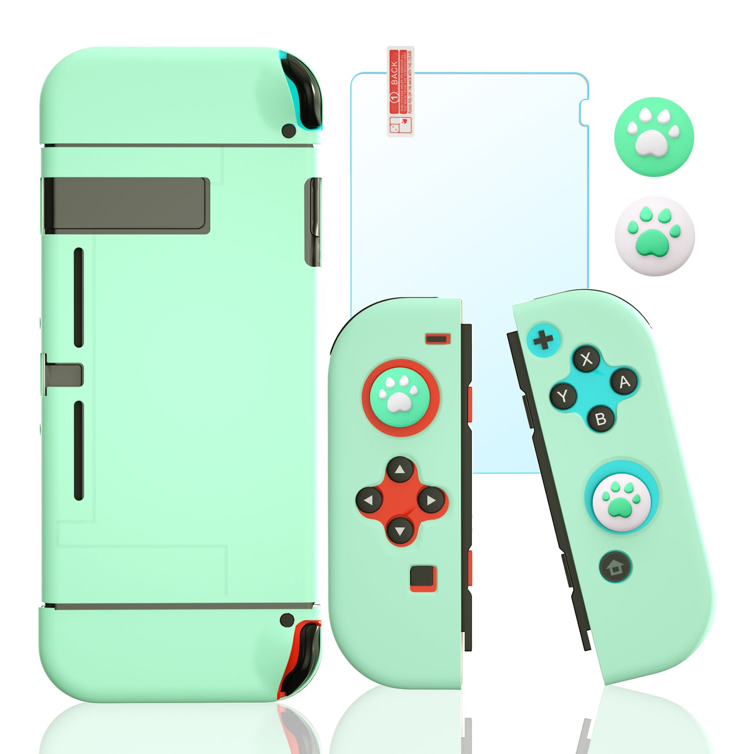Hard Cover Case for Nintendo Switch, Protective Case for Nintendo Switch with Screen Protector and Thumb Grips - ECHZOVE