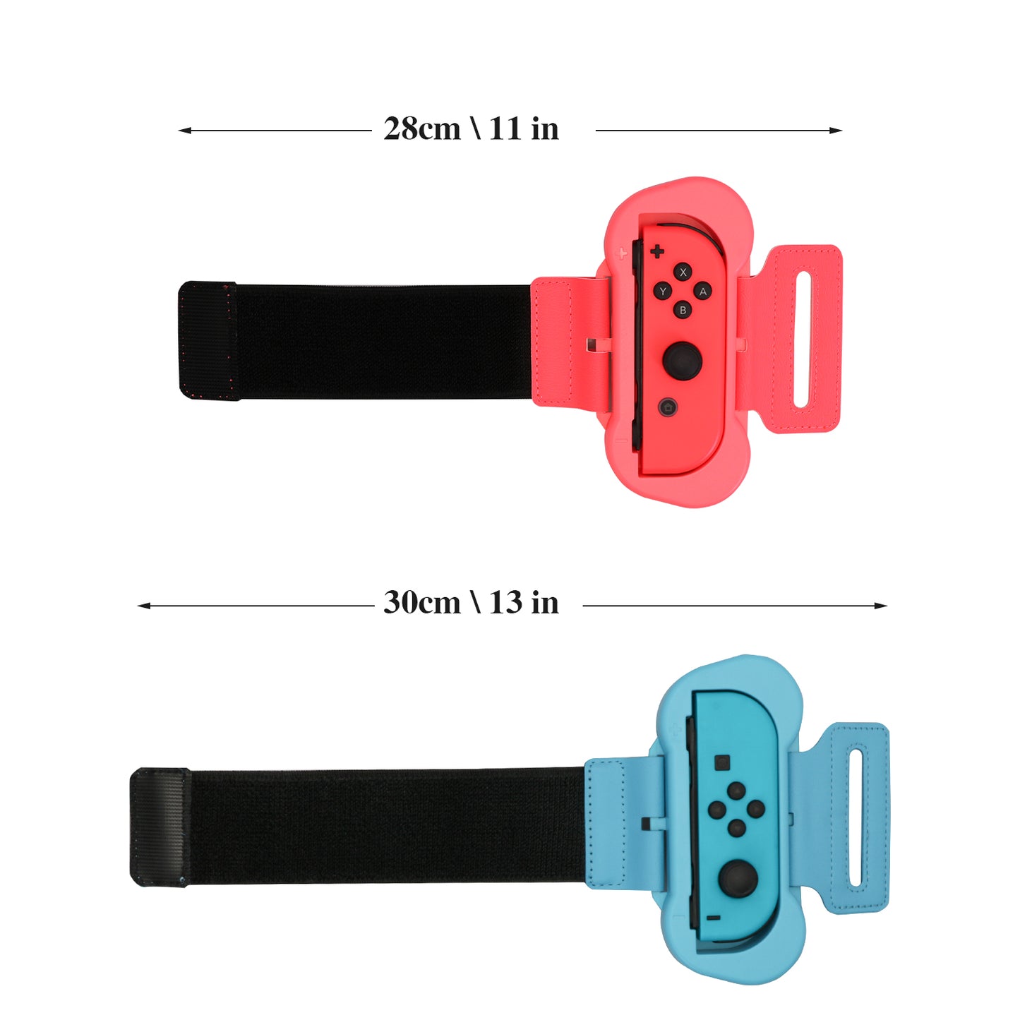 Wrist Band for Just Dance 2020 - Nintendo Switch Standard Edition - 2 Packs (Fit for 4.72-7.5 inches Wrist Circumference) - Blue and Red - ECHZOVE
