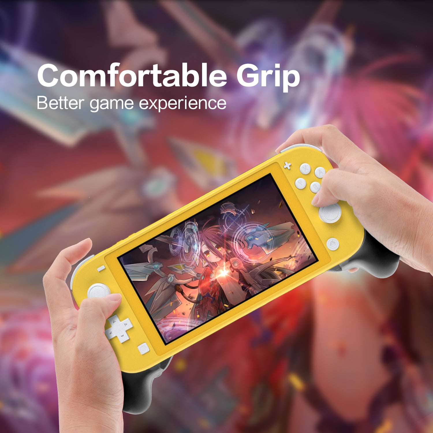Hand Grip for Nintendo Switch Lite - Black - ECHZOVE