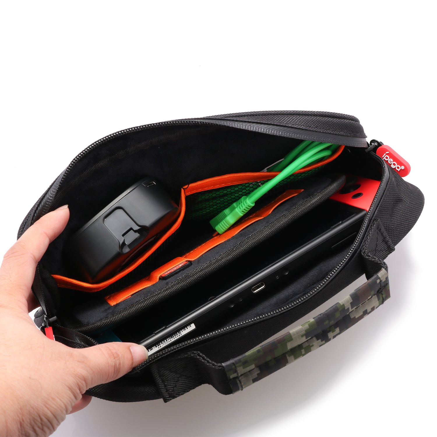 Travel Case for Nintendo Switch Lite with Large Capacity and Adjustable Shoulder Strap - Crossbody Bag and Shoulder Bag - ECHZOVE