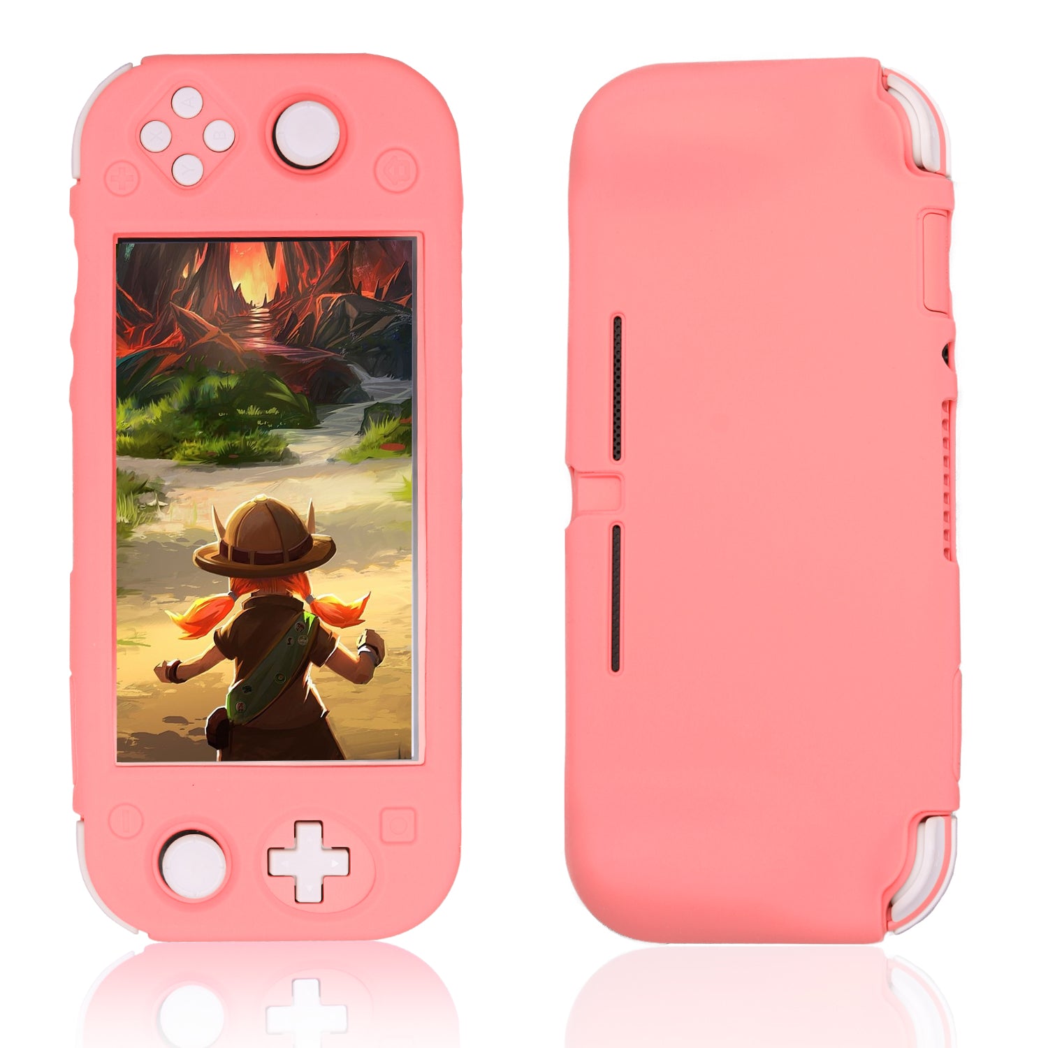 nintendo switch lite case coral