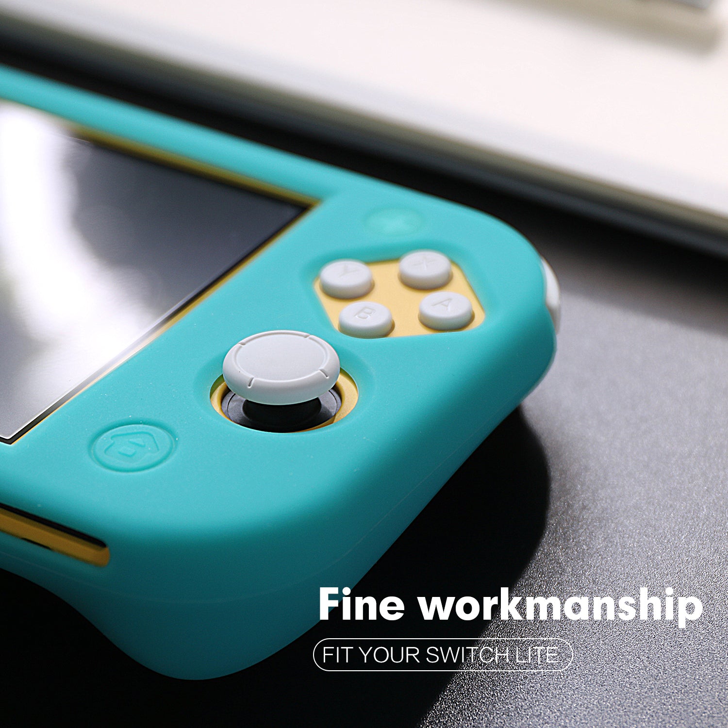 Grip Case for Nintendo Switch Lite, Silicone Case for Nintendo Switch Lite - Turquoise - ECHZOVE