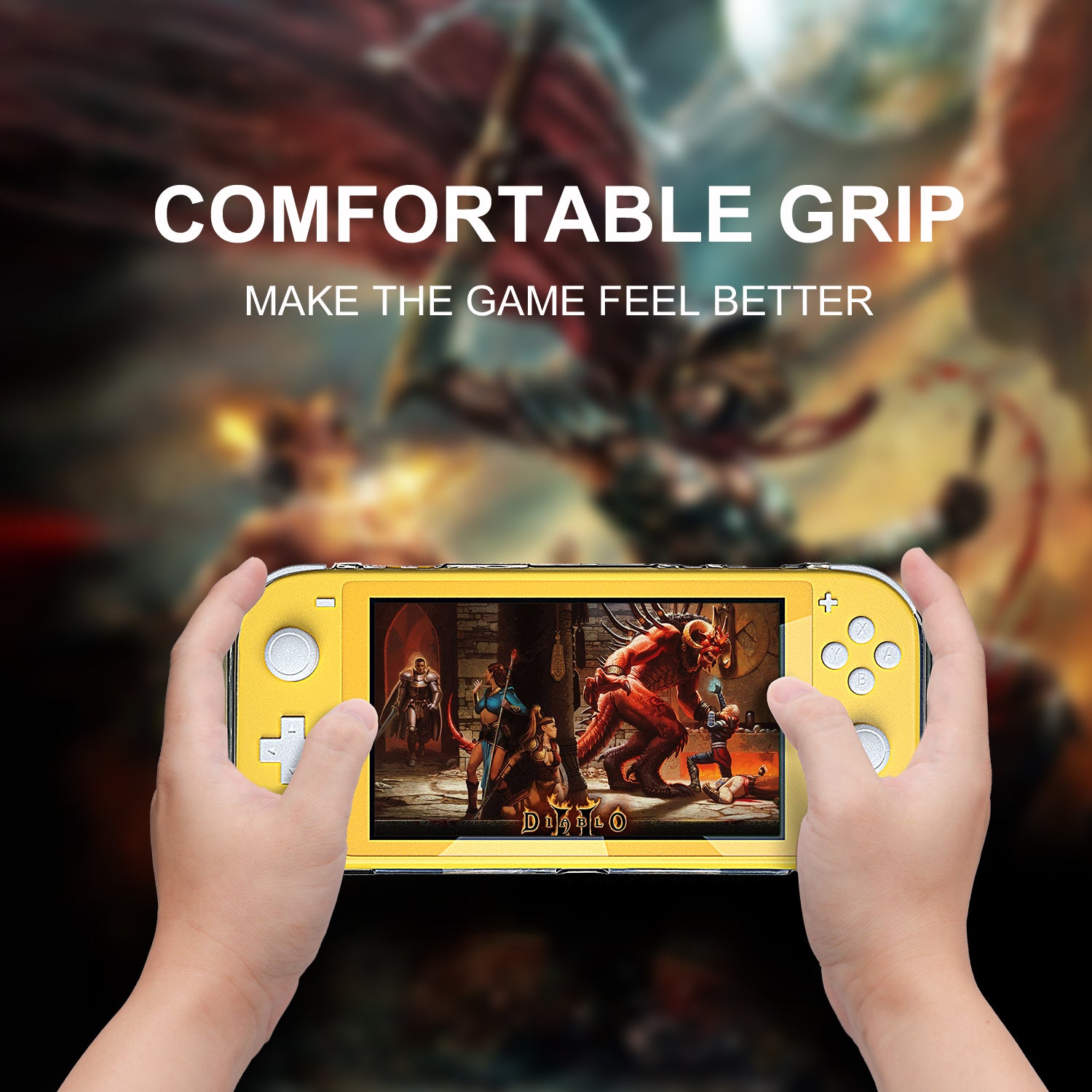 TPU Case for Nintendo Switch Lite, Clear Protective Case for Nintendo Switch Lite with Tempered Glass Screen Protector - Clear - ECHZOVE