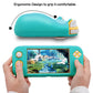 Silicone Grip Case for Nintendo Switch Lite, Soft Rubber Case for Switch Lite with Tempered Glass Screen Protector and 6 Thumb Grips - Turquoise - ECHZOVE
