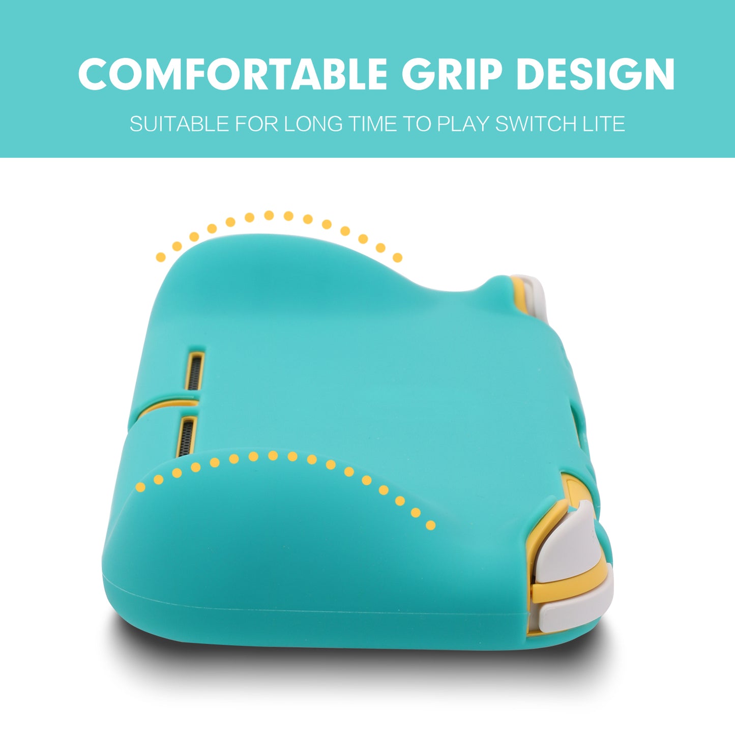 Grip Case for Nintendo Switch Lite, Silicone Case for Nintendo Switch Lite - Turquoise - ECHZOVE