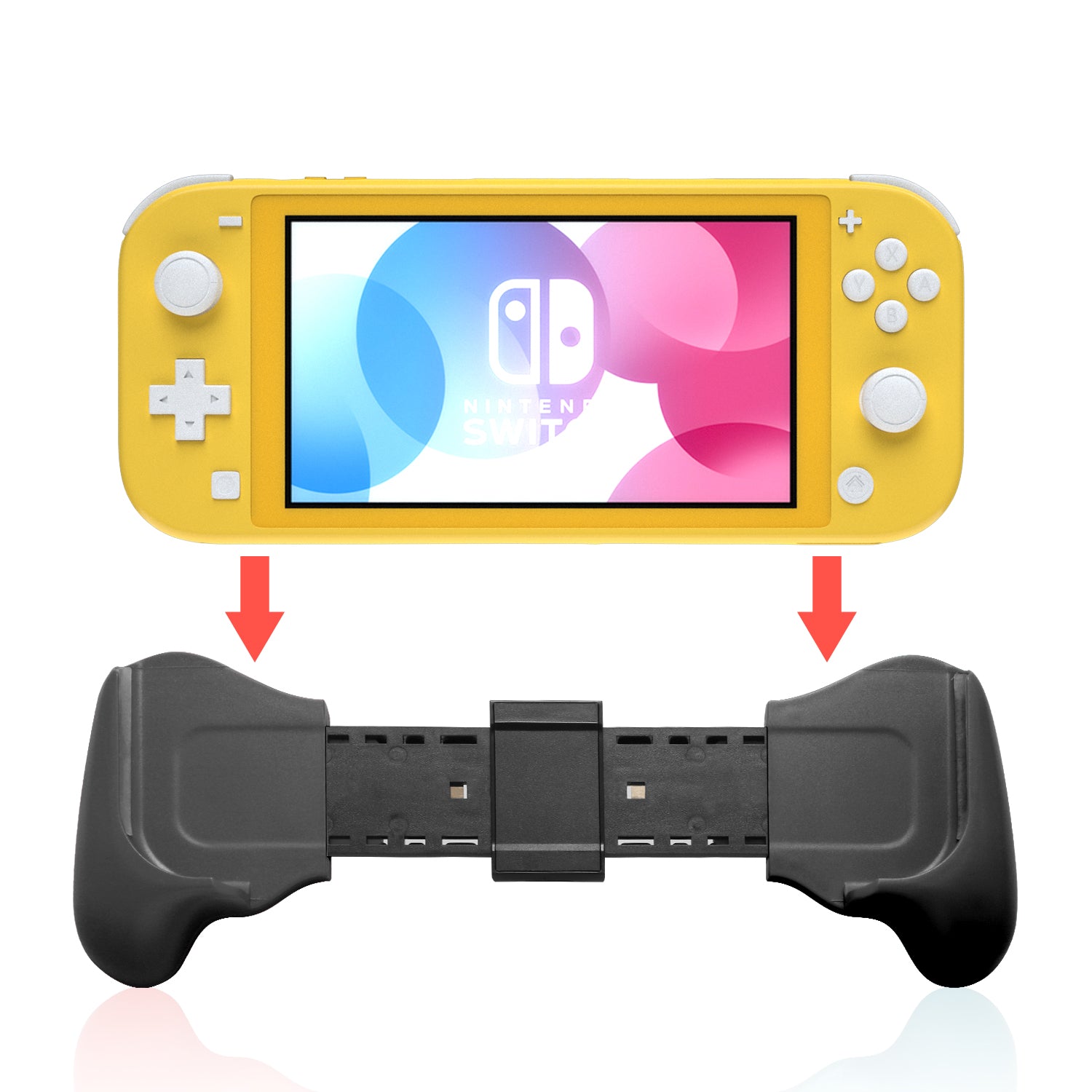 Hand Grip for Nintendo Switch Lite - Black - ECHZOVE