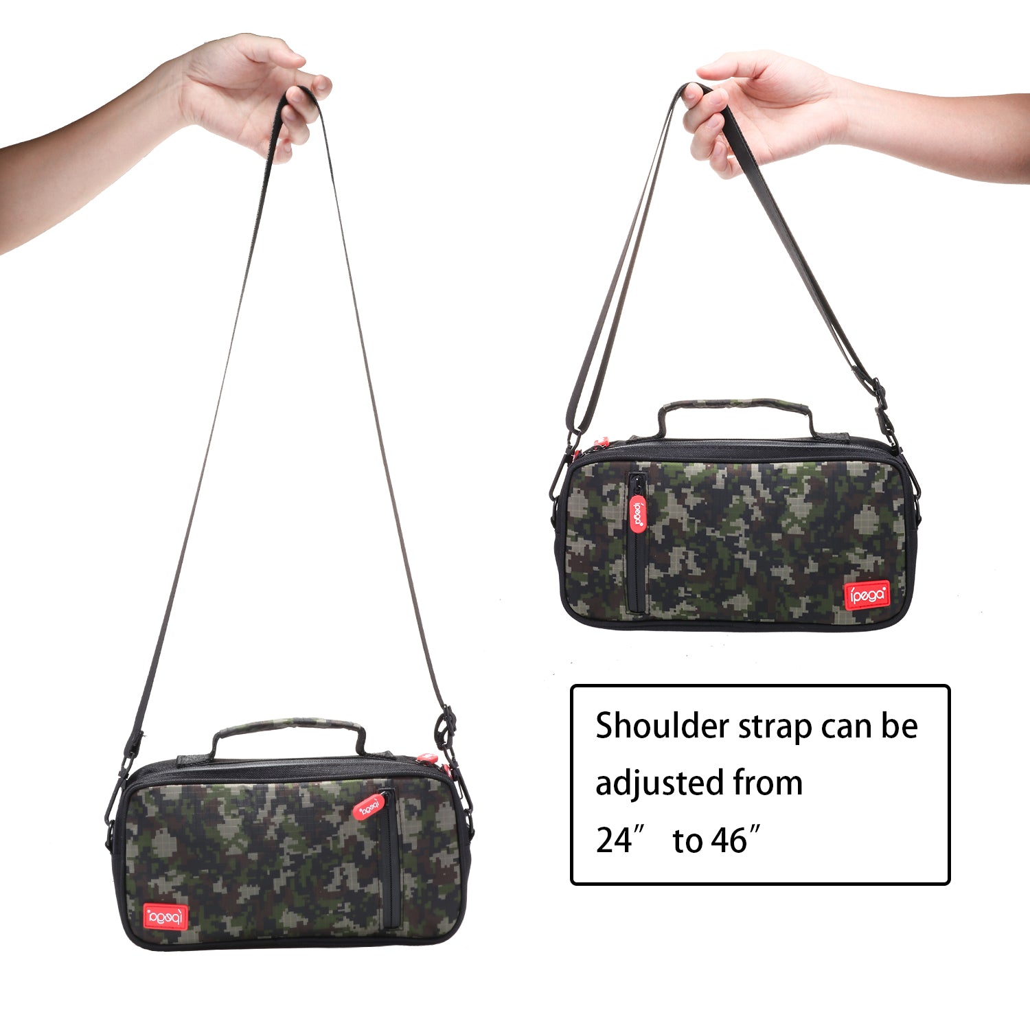 Travel Case for Nintendo Switch Lite with Large Capacity and Adjustable Shoulder Strap - Crossbody Bag and Shoulder Bag - ECHZOVE