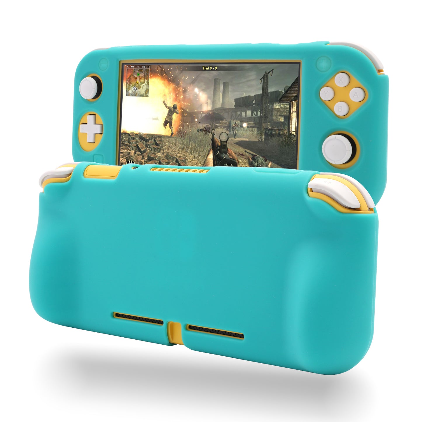 Grip Case for Nintendo Switch Lite, Silicone Case for Nintendo Switch Lite - Turquoise - ECHZOVE