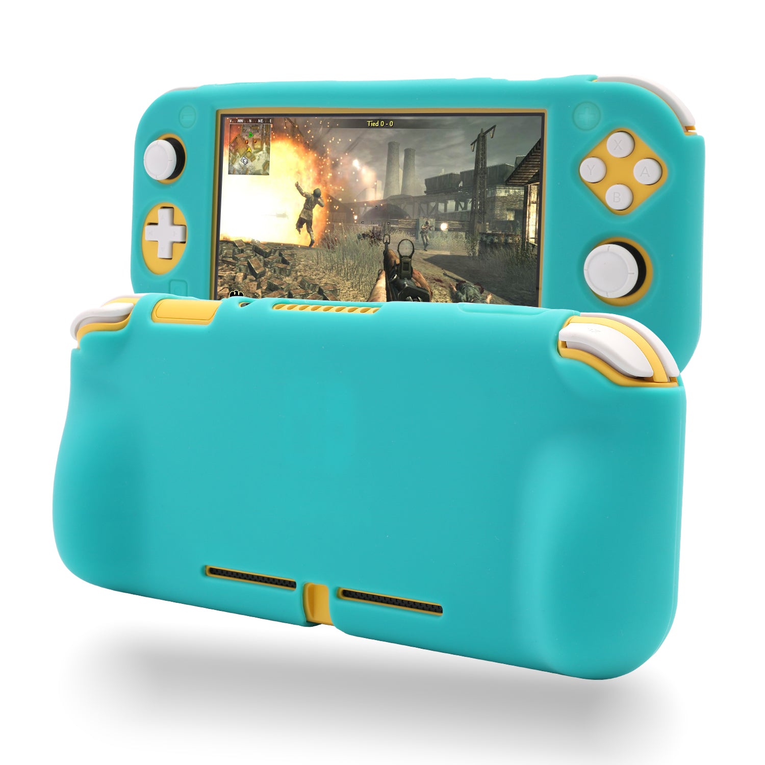 Grip Case for Nintendo Switch Lite, Silicone Case for Nintendo Switch Lite - Turquoise - ECHZOVE
