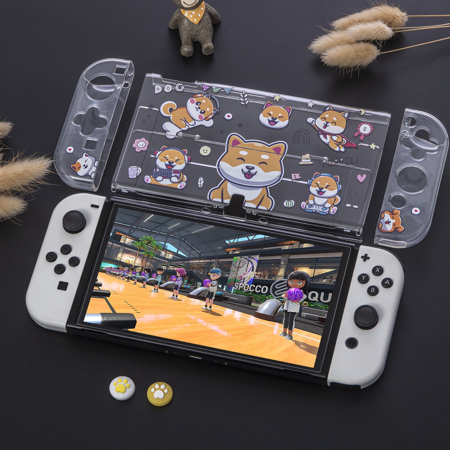 nintendo switch oled case dog