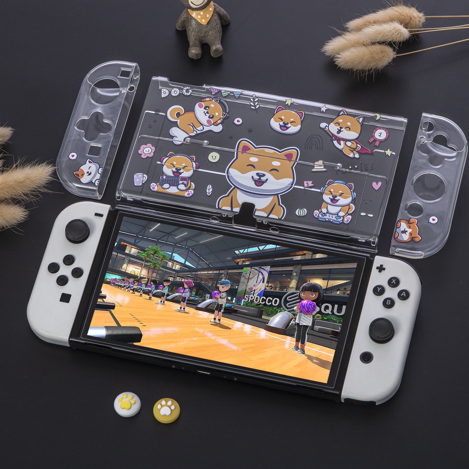 nintendo switch oled case dog