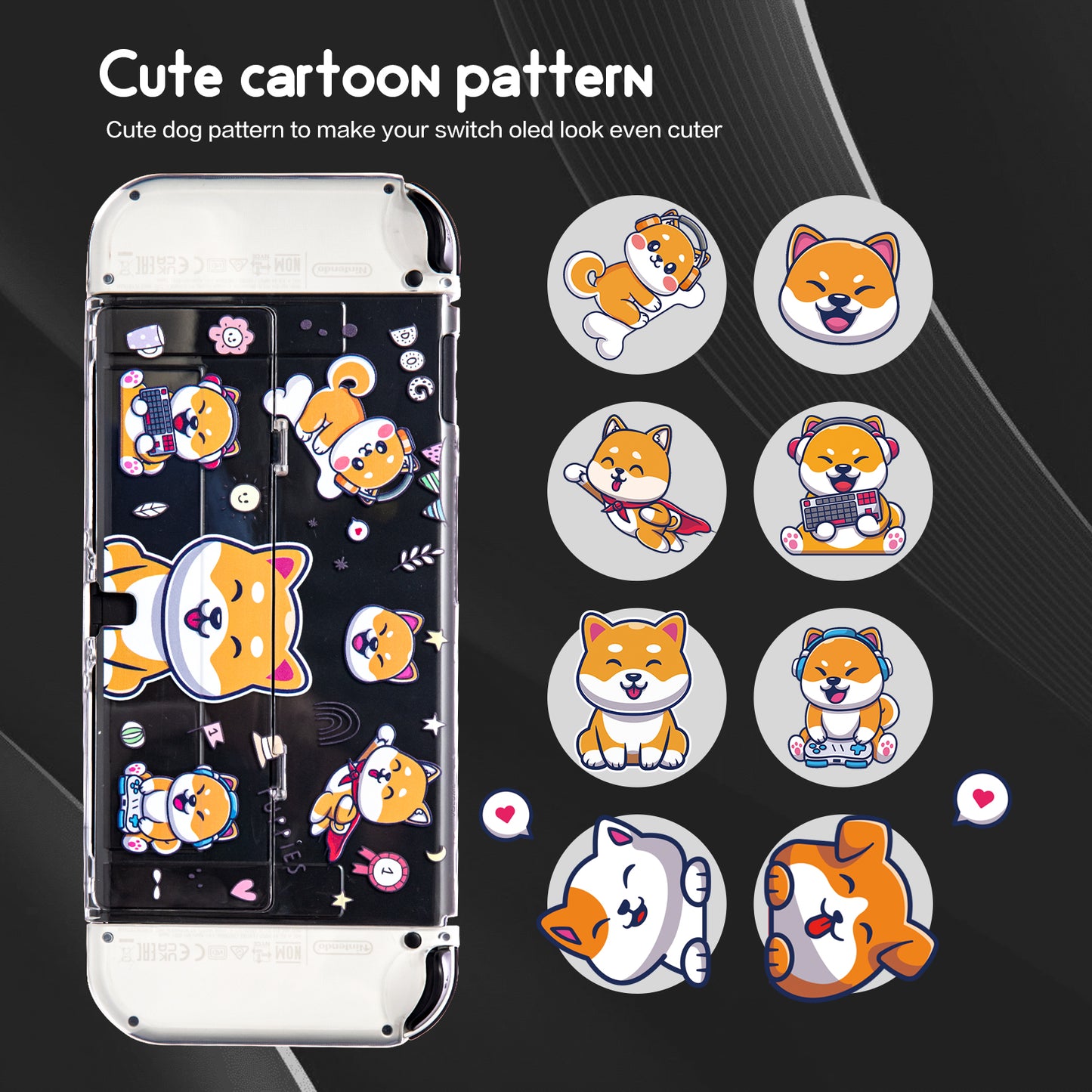 nintendo switch oled cute case