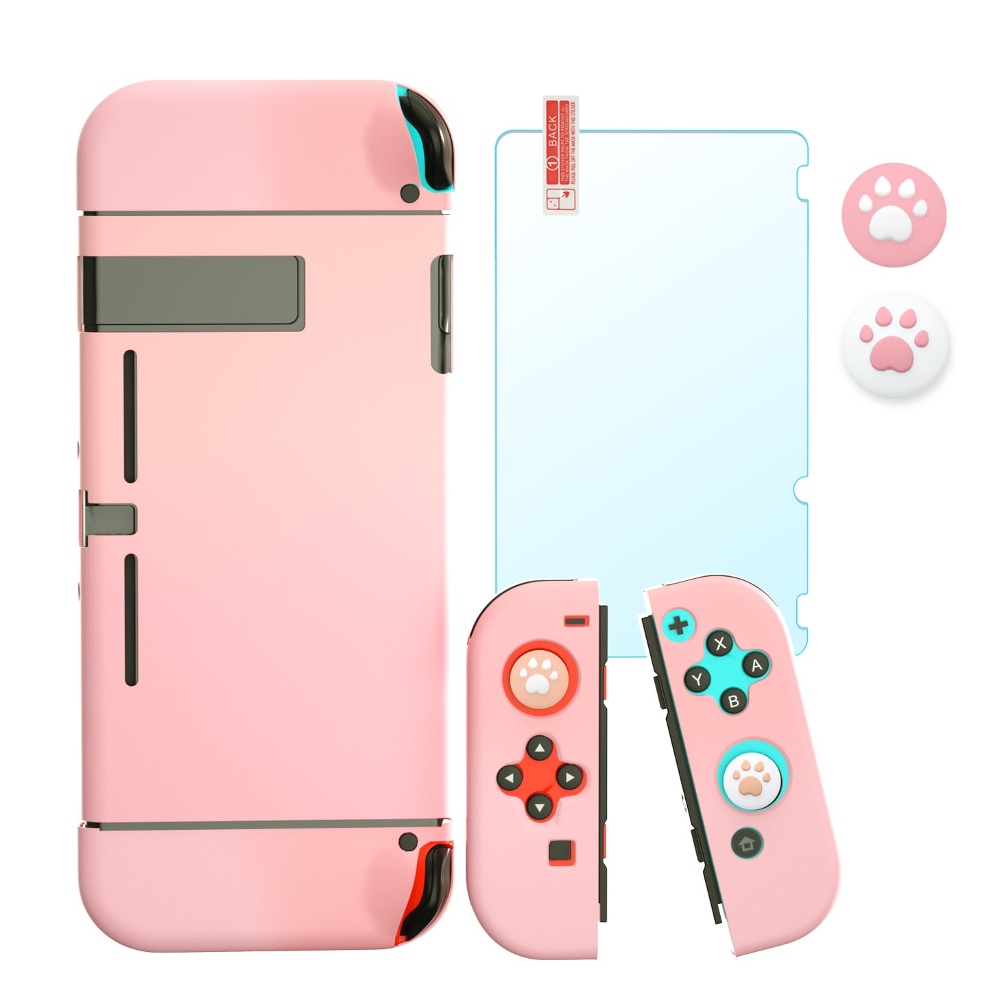 Hard Cover Case for Nintendo Switch, Protective Case for Nintendo Switch with Screen Protector and Thumb Grips - ECHZOVE