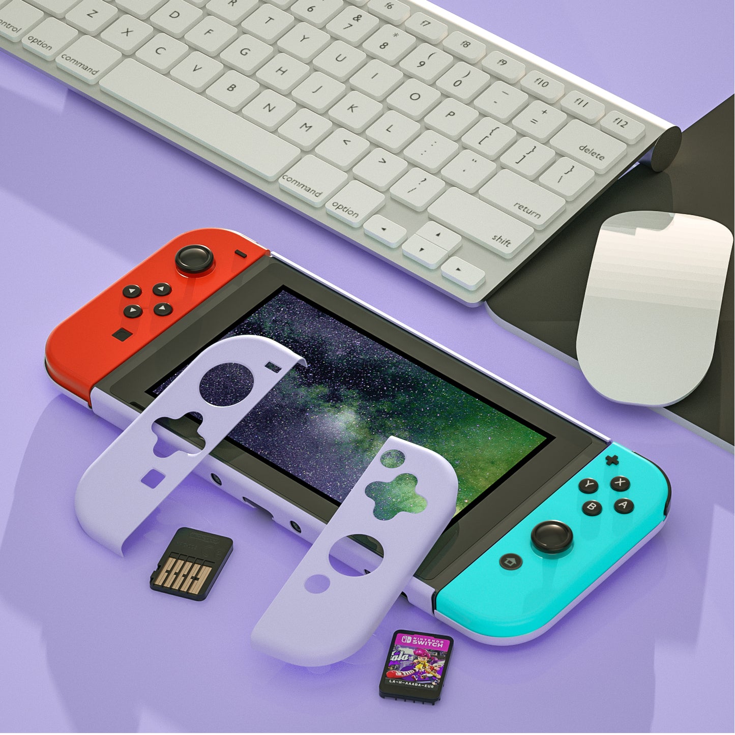 Purple Case for Nintendo Switch, Switch Protective Shell Case Purple - ECHZOVE