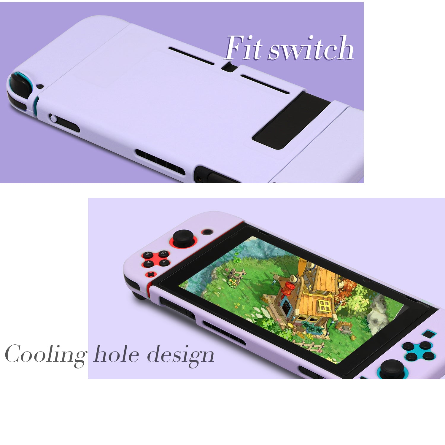 Purple Case for Nintendo Switch, Switch Protective Shell Case Purple - ECHZOVE