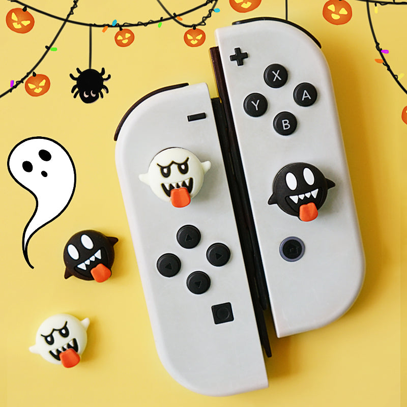 nintendo switch thumb grips ghost