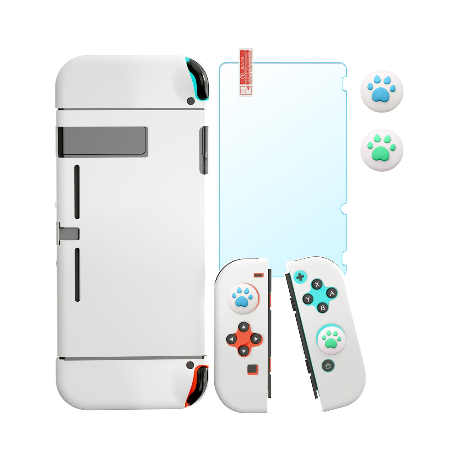 Hard Cover Case for Nintendo Switch, Protective Case for Nintendo Switch with Screen Protector and Thumb Grips - ECHZOVE