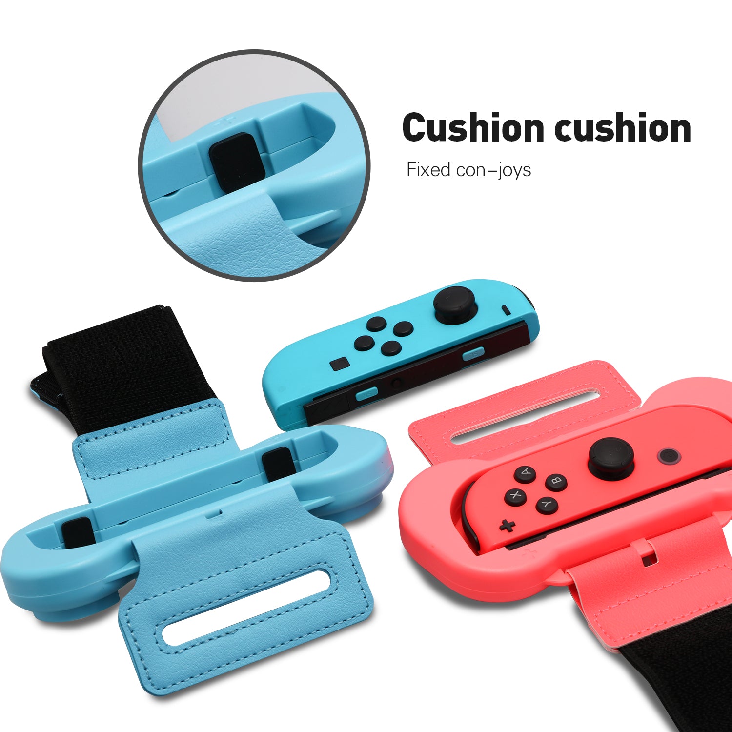 Wrist Band for Just Dance 2020 - Nintendo Switch Standard Edition - 2 Packs (Fit for 4.72-7.5 inches Wrist Circumference) - Blue and Red - ECHZOVE