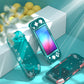 Glitter Comfort Grip Case for Switch lite, Protective Hard Case for Switch lite - Turquoise - ECHZOVE