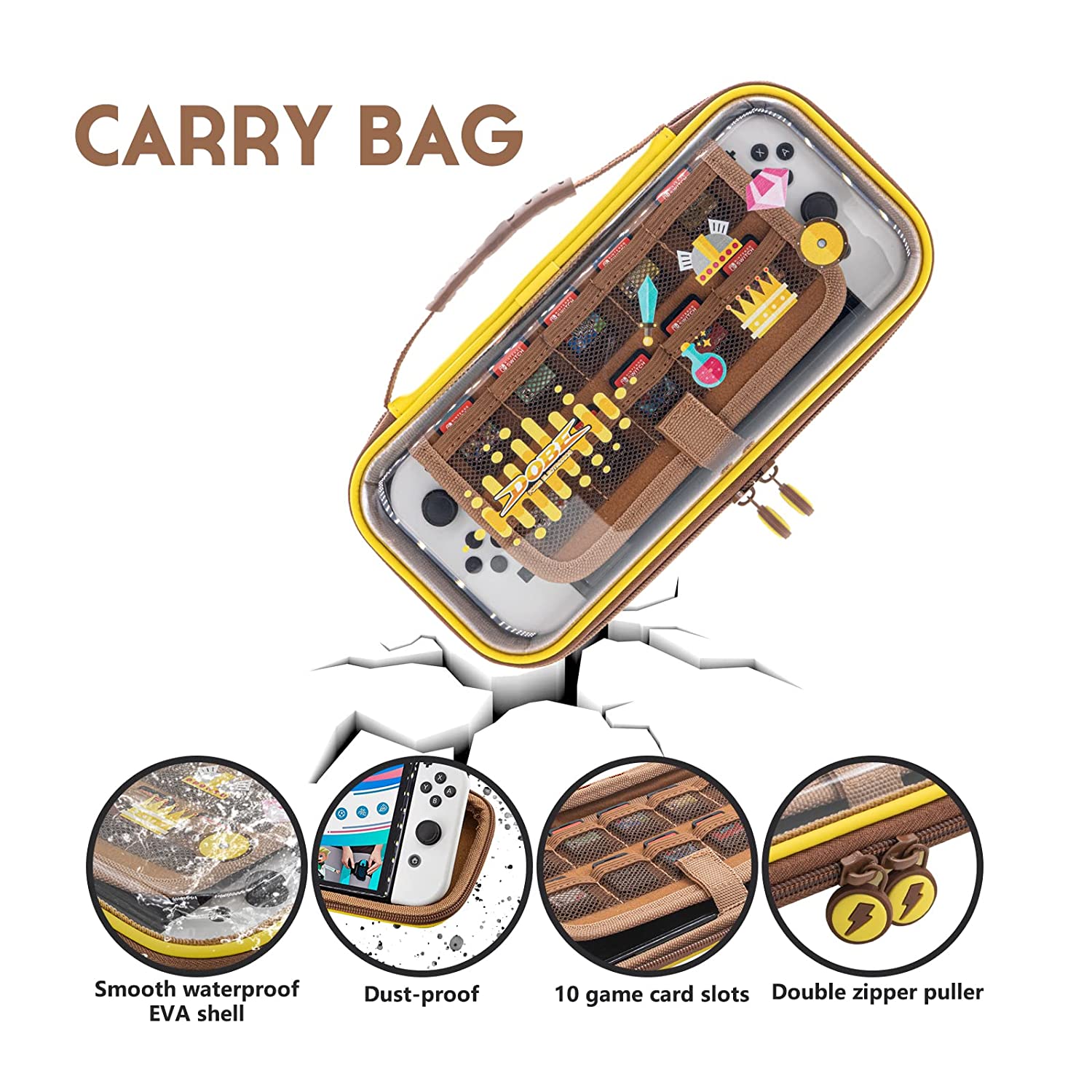 nintendo switch oled carrying case large