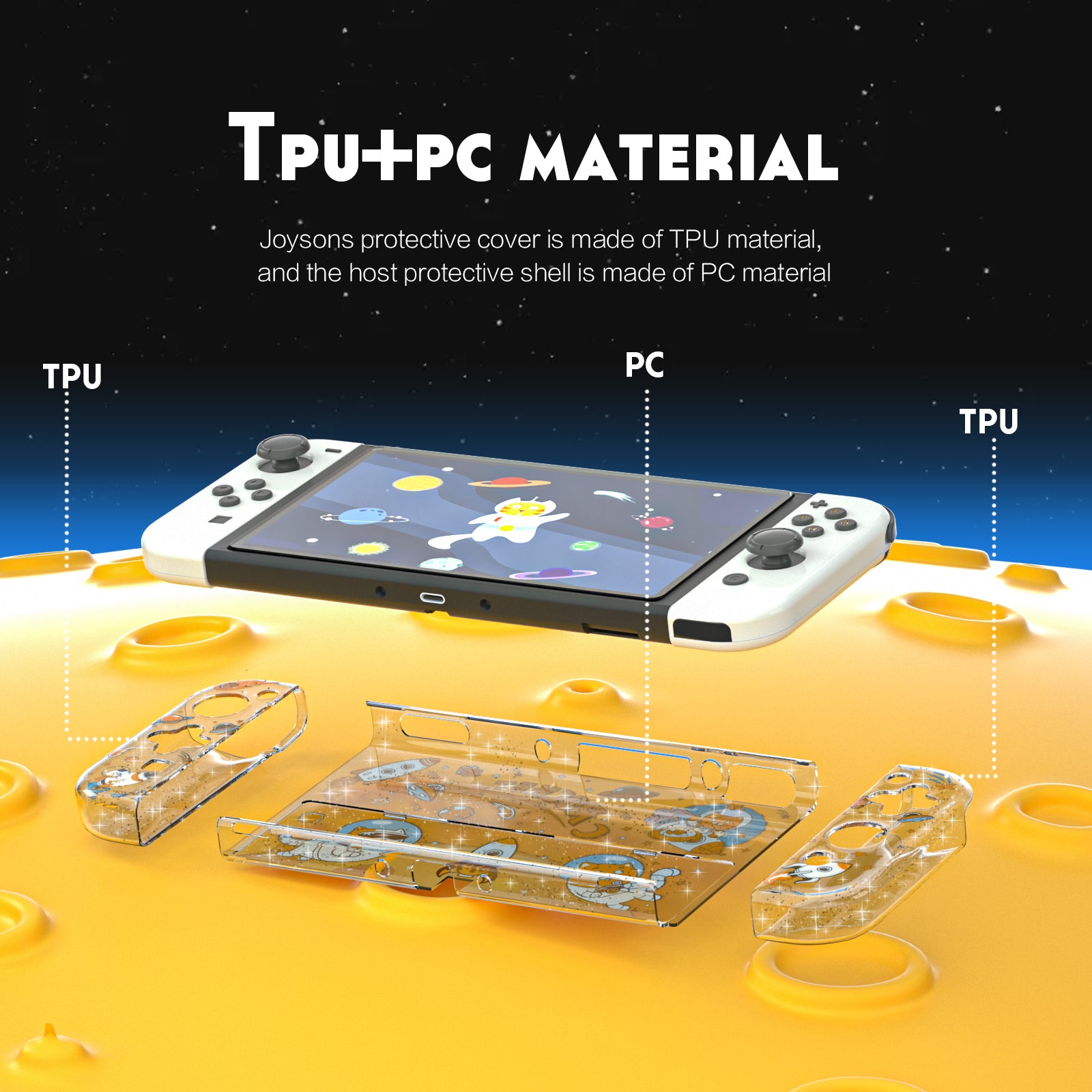 nintendo switch oled clear case