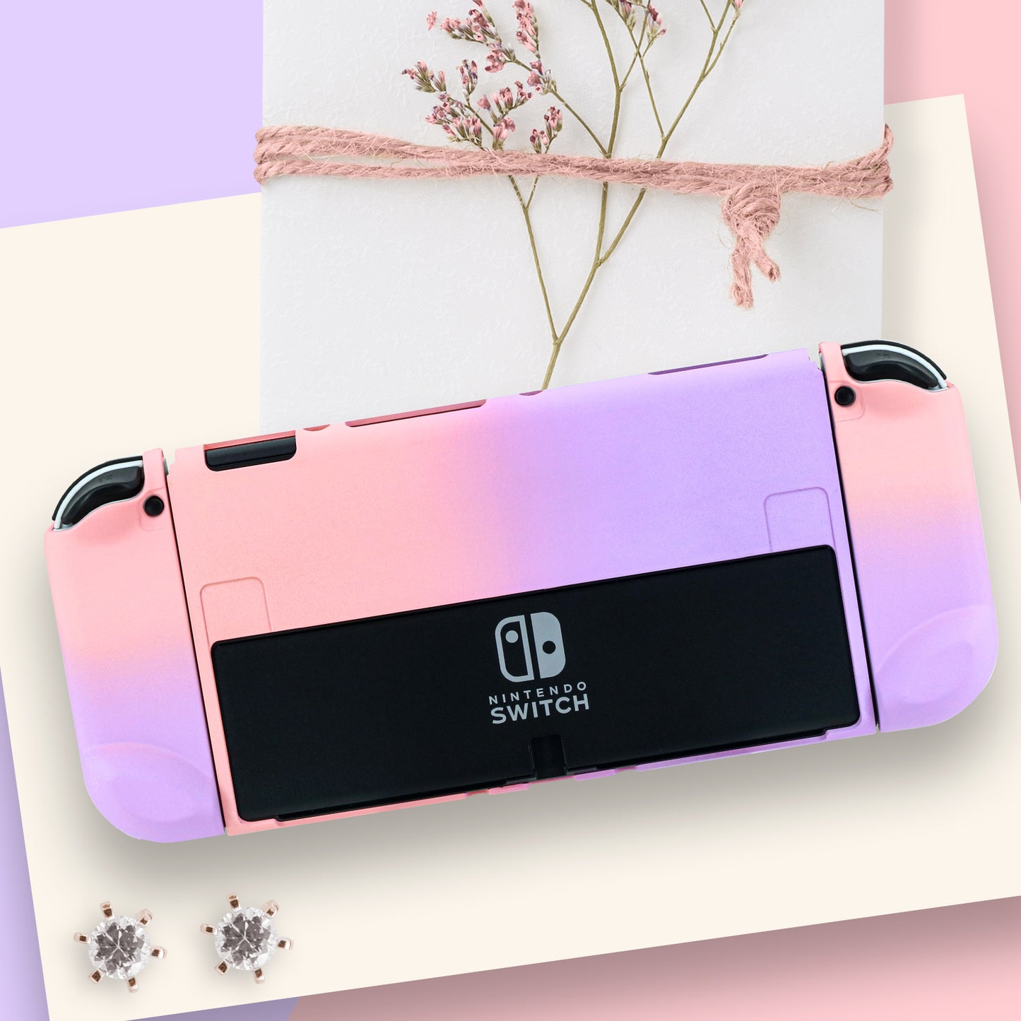 Switch OLED Pastel Case, Switch OLED Protective Case for Girls
