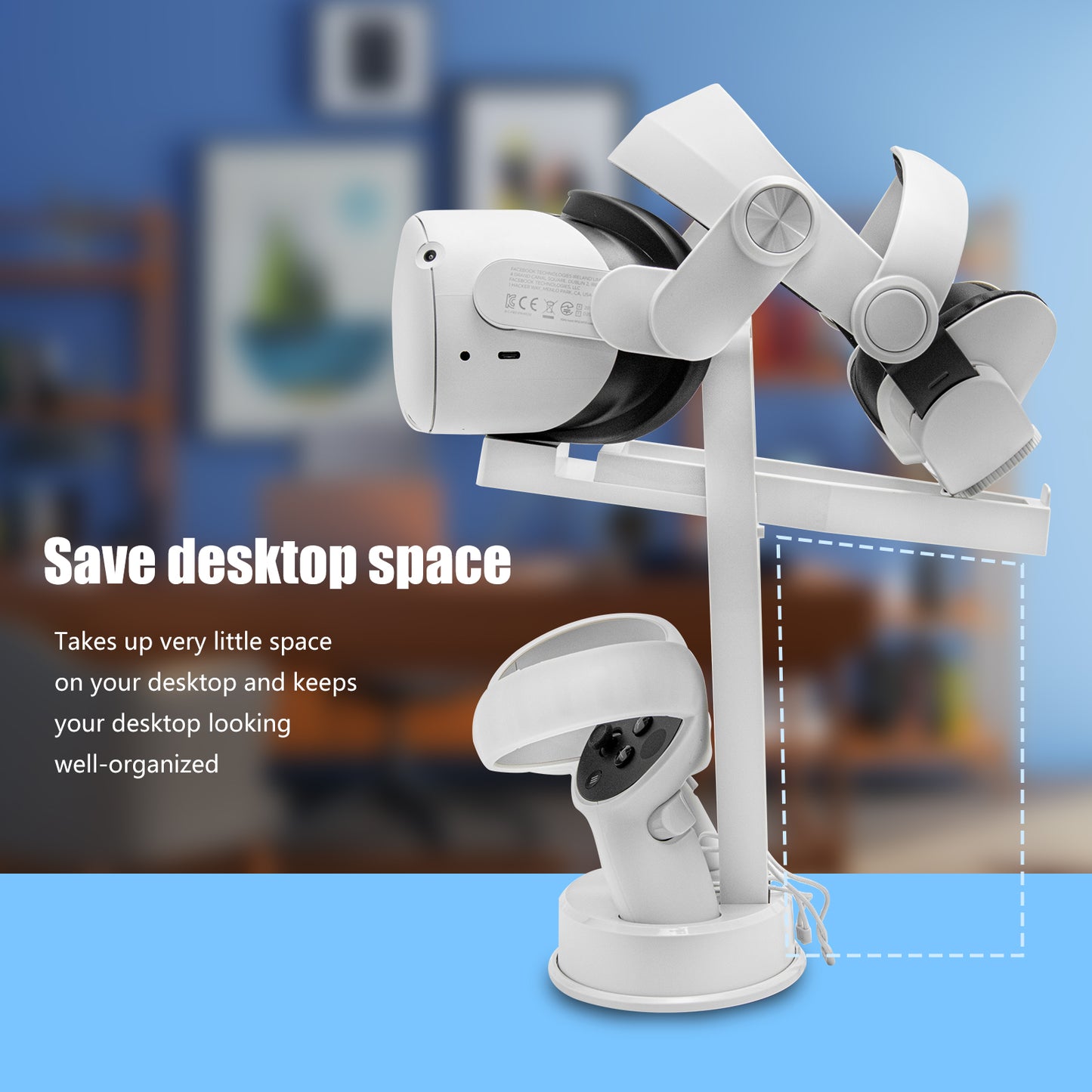 oculus quest 2 holder stand white