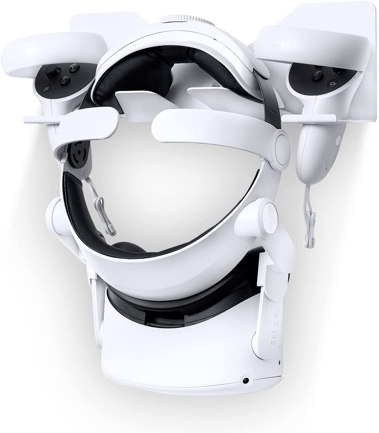Oculus Quest 2 Wall Mount, VR Headset and Controllers Wall Mount, VR Wall Mount Compatible with Oculus Quest 2, Quest 1, Valve Index, Rift S, HP Reverb G2, Vive Pro, HTC Vive, Playstation VR - White