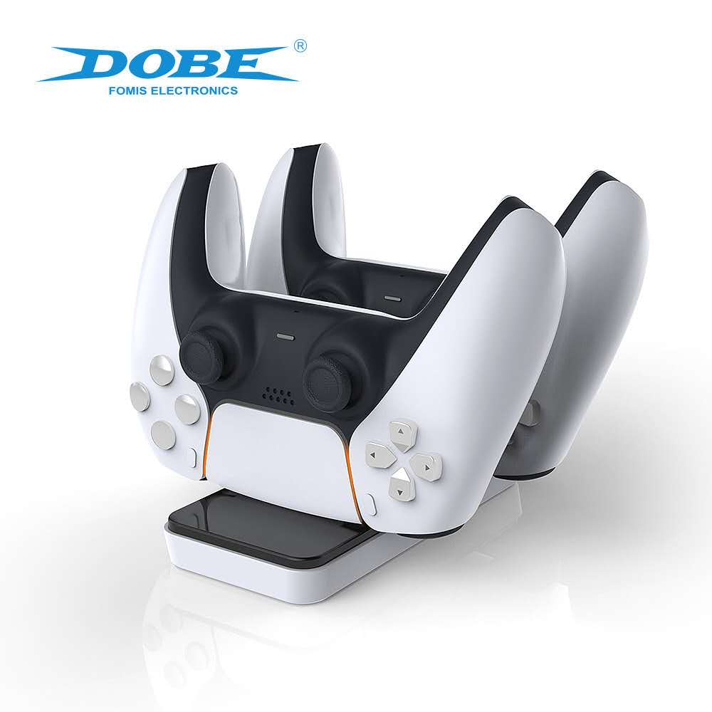 PS5 Controller Charger, PS5 Pro Controller Charging Stand Station with Dual Charger, PS5 Pro Controller Dock Charger for PS5 with Two Type-C Adapter - ECHZOVE