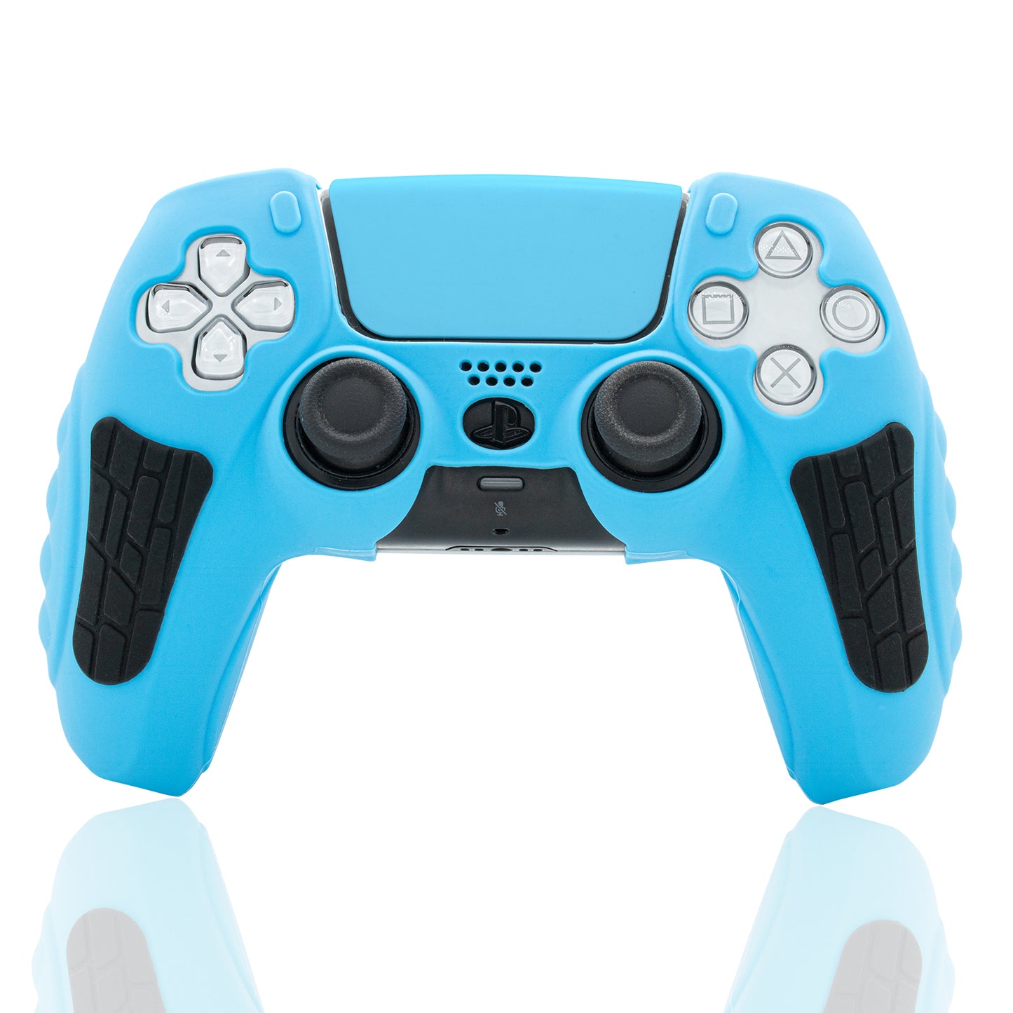 ECHZOVE PS5 Controller Cover Case, Anti-Slip Silicone Cover Skin for PS5 Controller with Thumb Grip Caps, Joystick Protectors and Cover Wrap Sticker