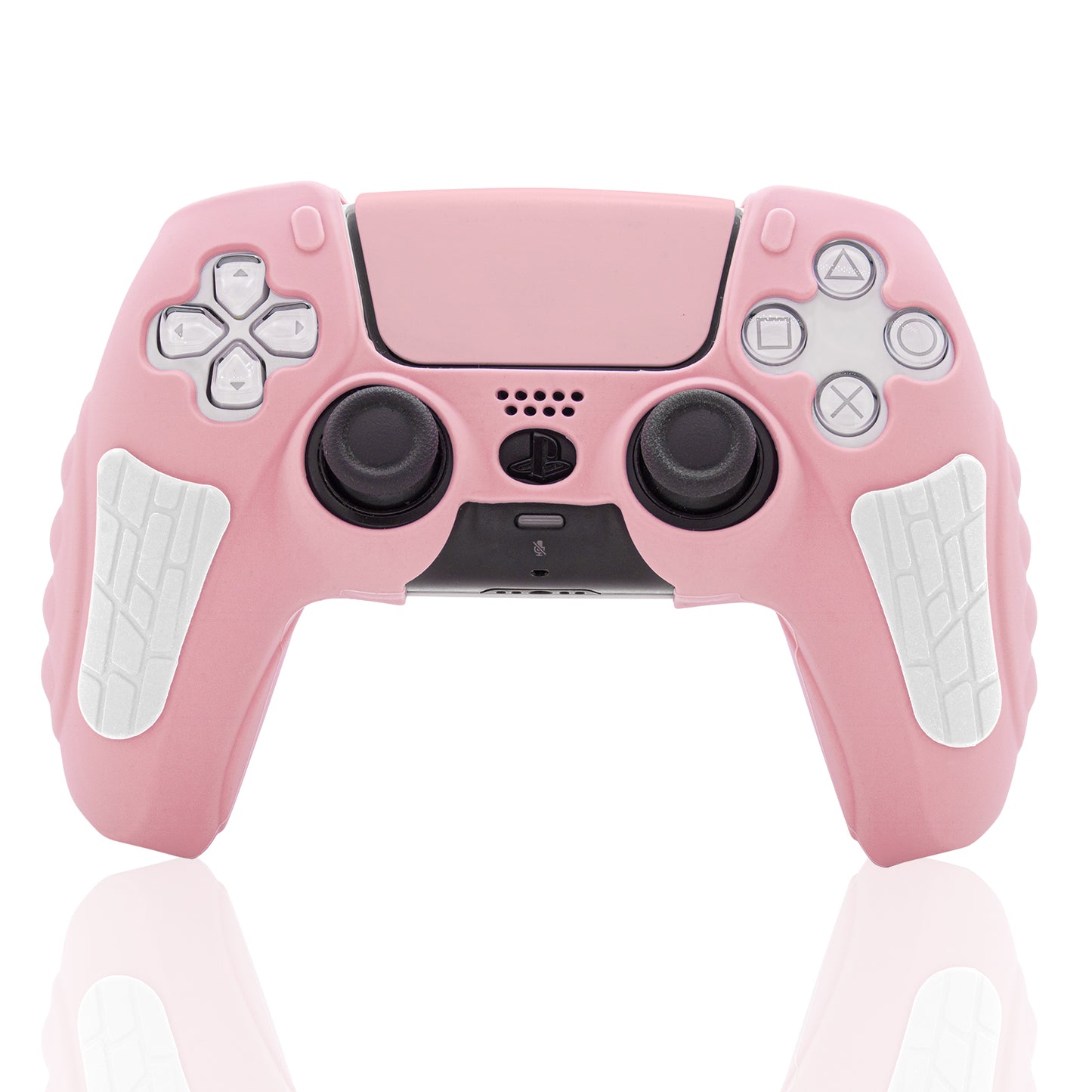 ECHZOVE PS5 Controller Cover Case, Anti-Slip Silicone Cover Skin for PS5 Controller with Thumb Grip Caps, Joystick Protectors and Cover Wrap Sticker