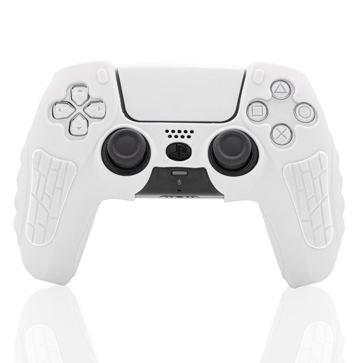 ECHZOVE PS5 Controller Cover Case, Anti-Slip Silicone Cover Skin for PS5 Controller with Thumb Grip Caps, Joystick Protectors and Cover Wrap Sticker