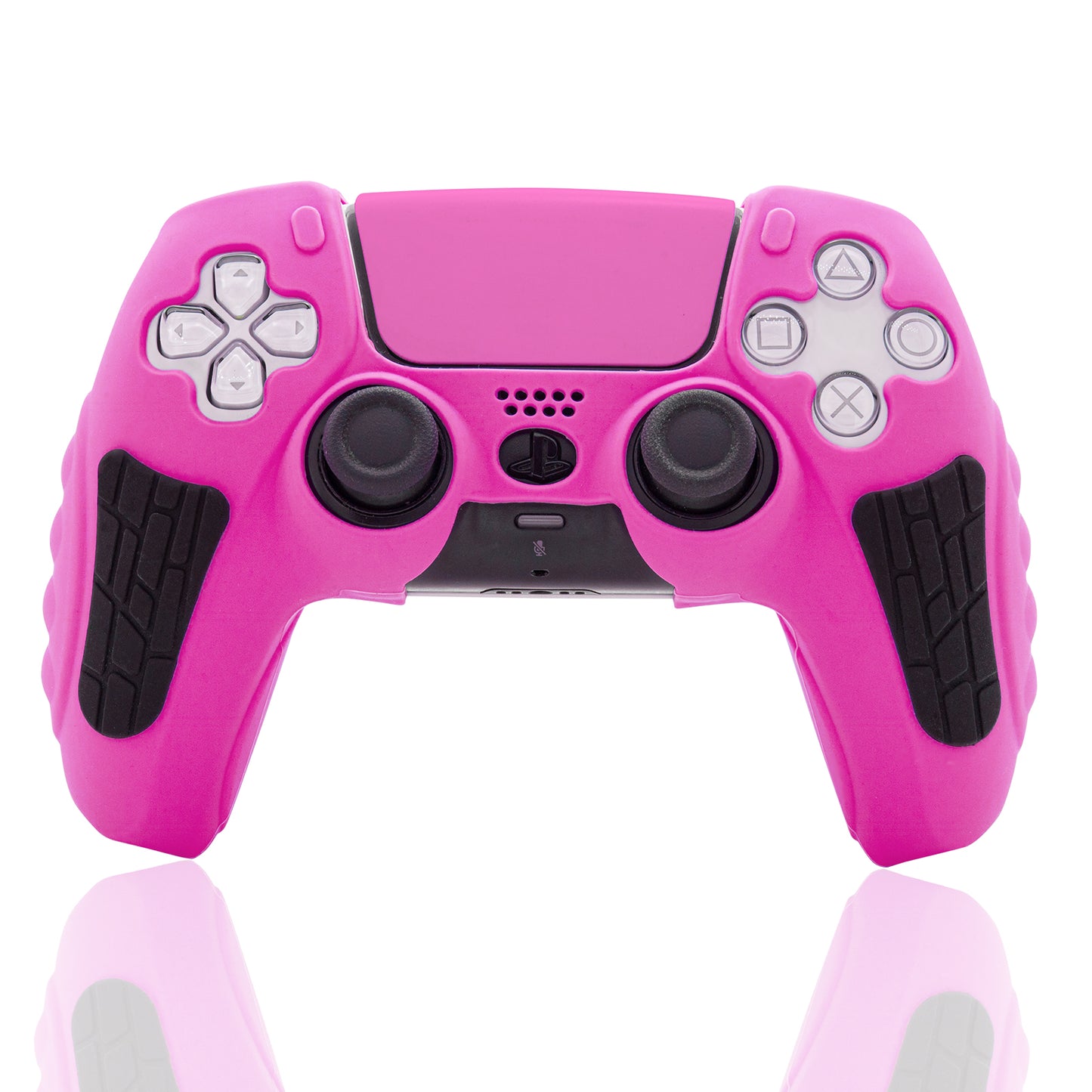 ECHZOVE PS5 Controller Cover Case, Anti-Slip Silicone Cover Skin for PS5 Controller with Thumb Grip Caps, Joystick Protectors and Cover Wrap Sticker