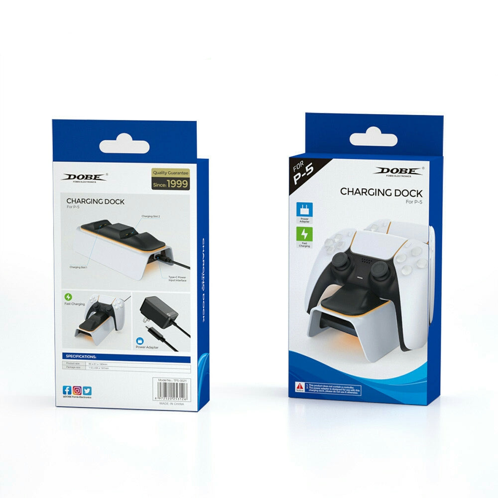 PS5 Controller Charging Dock, Playstation 5 Controller Charger with Power Adapter - ECHZOVE